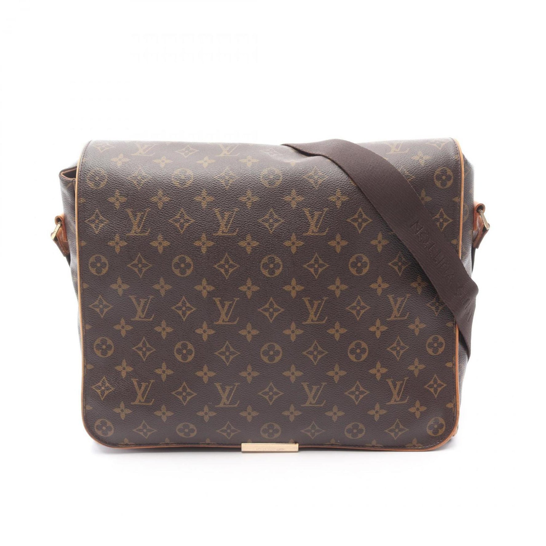 Louis Vuitton Abess Shoulder Bag, Coated Canvas and Leather, Monogram, Brown, Men's