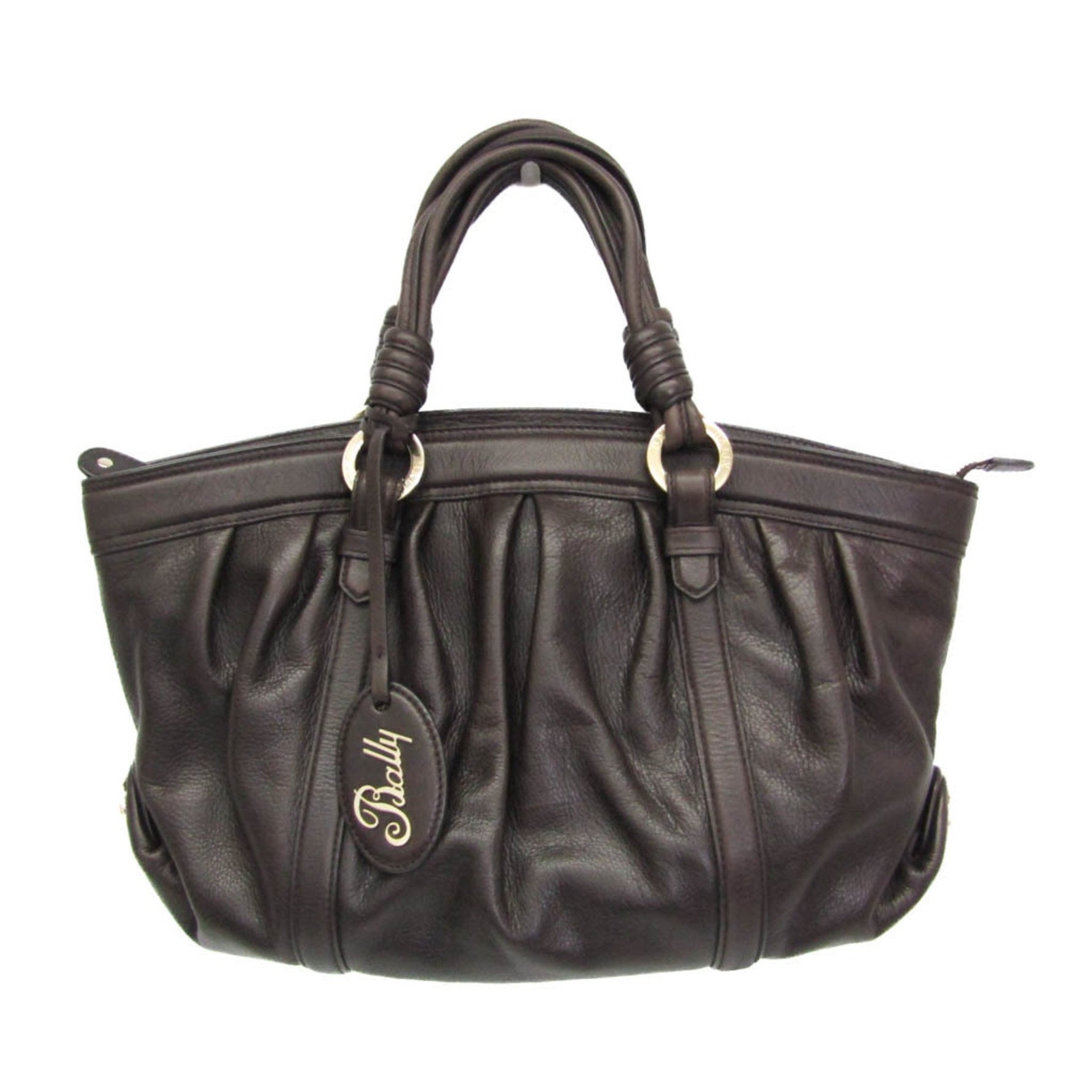 Bally LADA Leather Handbag Dark Brown
