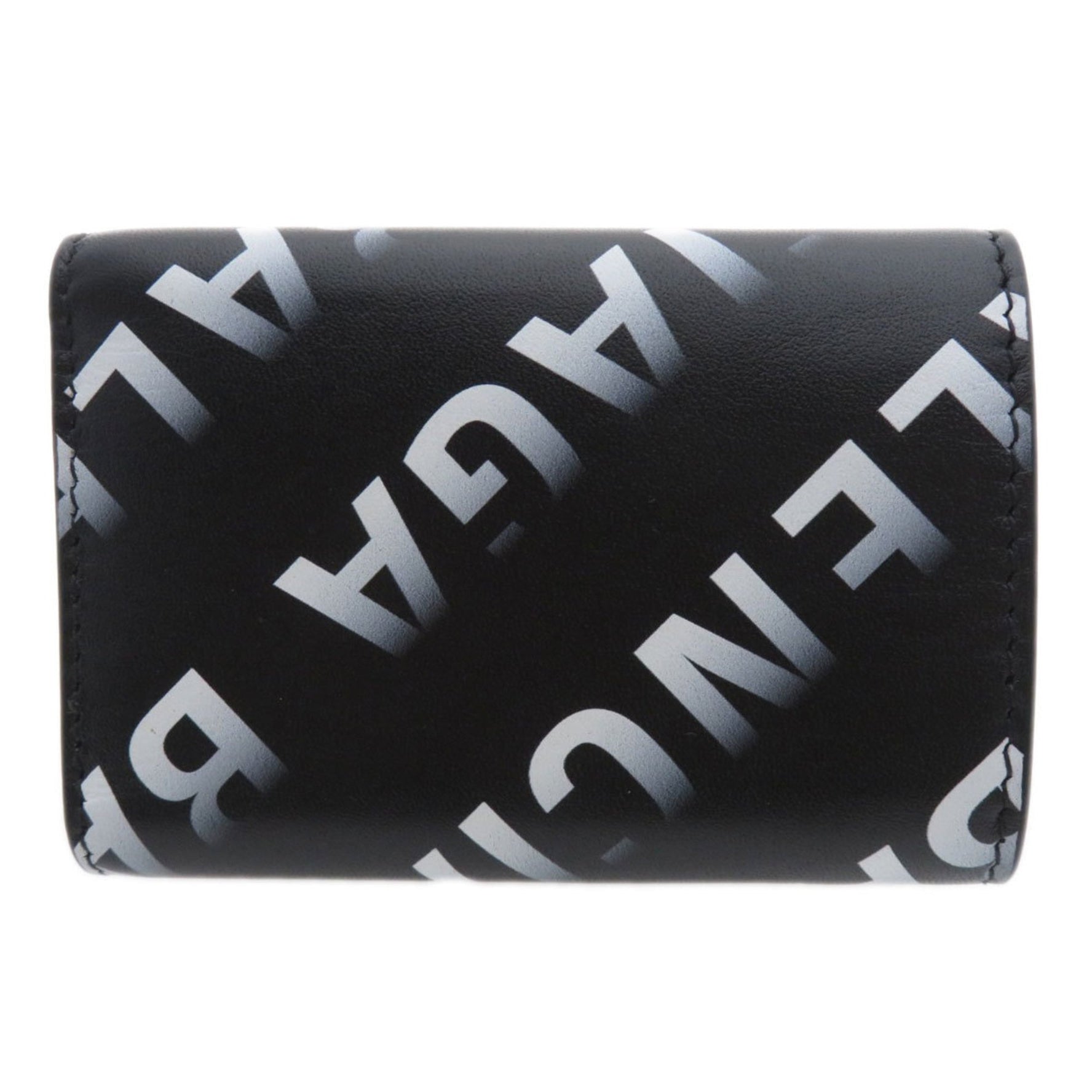 Balenciaga Motif Wallet Tri-fold Bi-fold Calfskin Women's