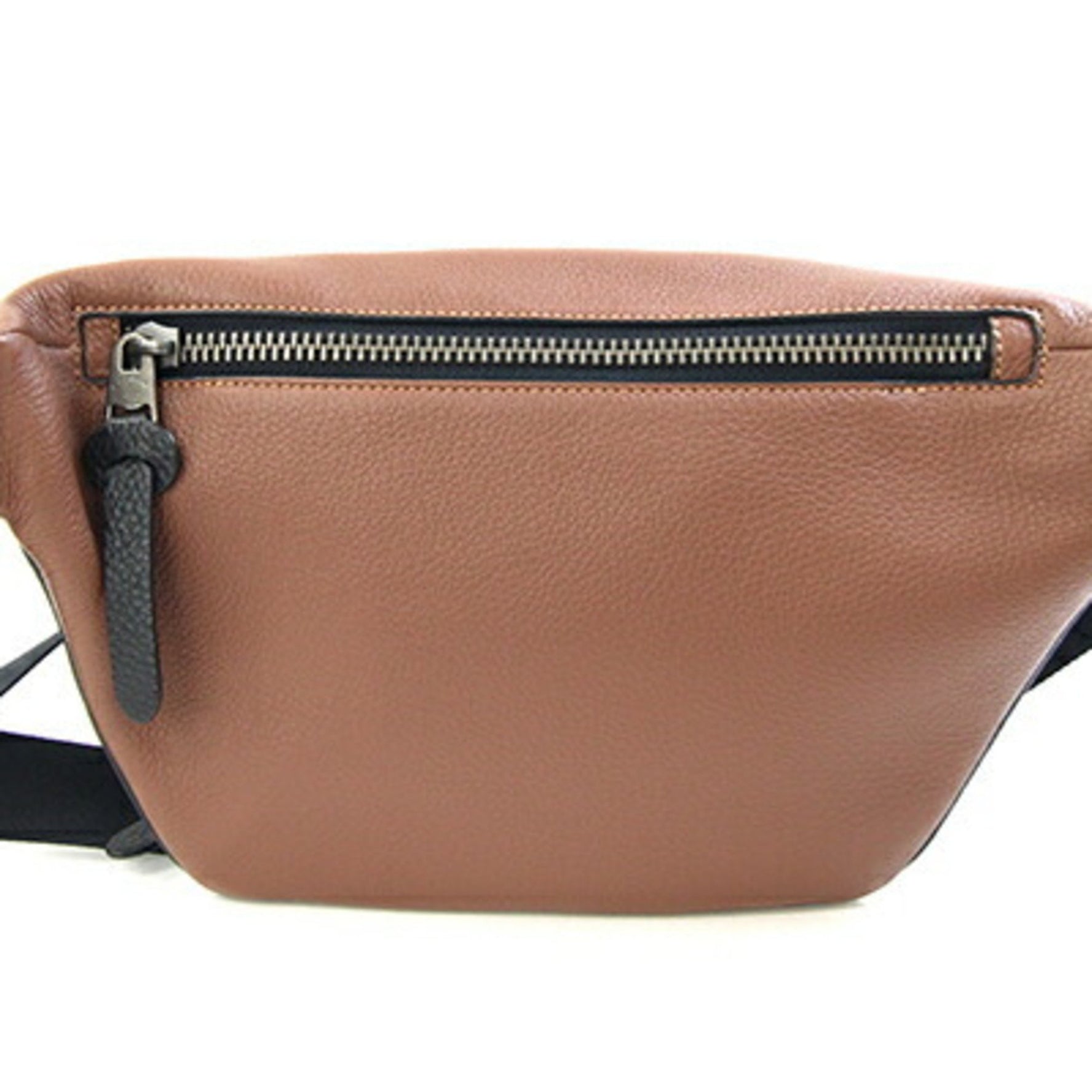 Coach Signature Body Bag Beige Brown Canvas Leather Waist