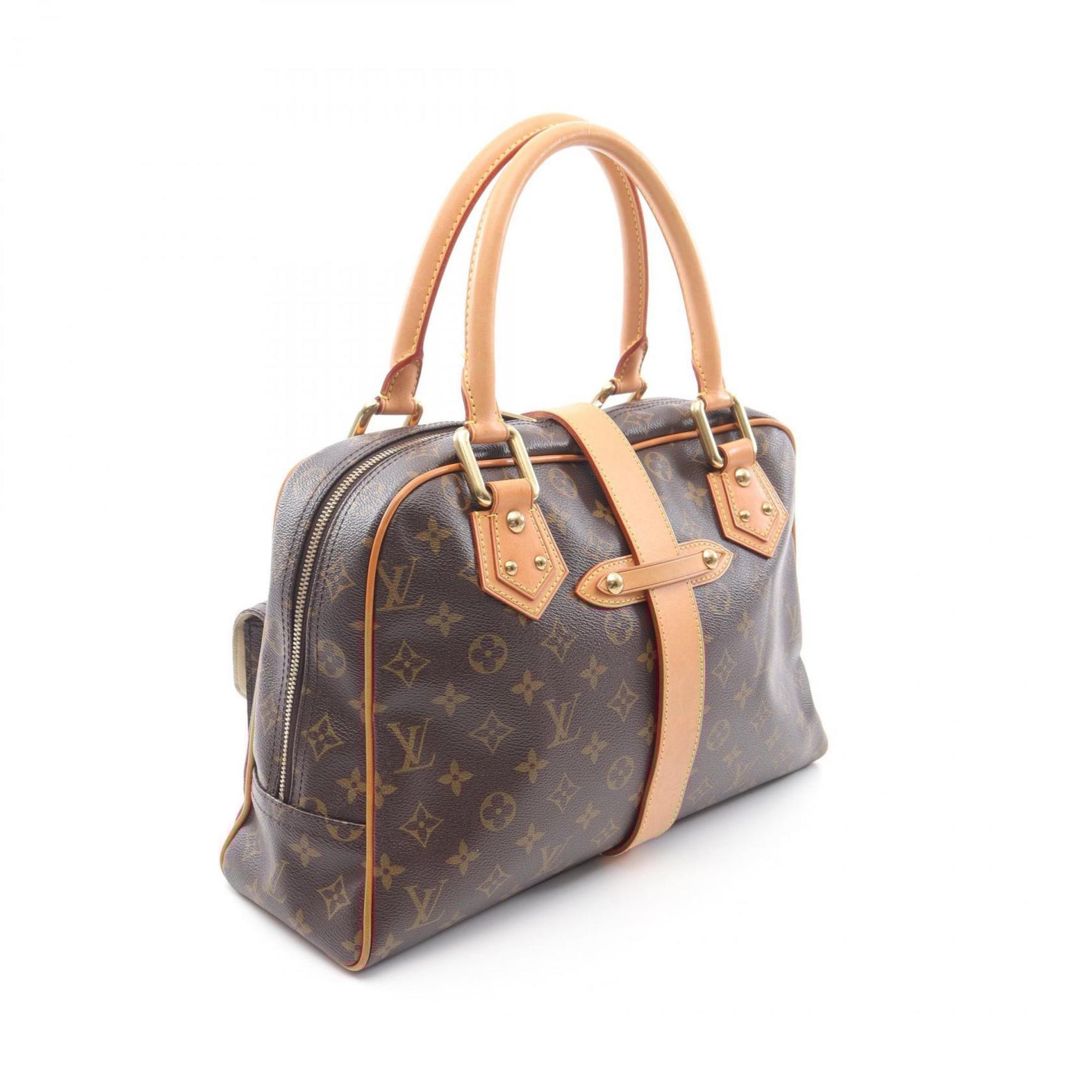 Louis Vuitton Manhattan GM Handbag, Coated Canvas and Leather, Monogram, Brown
