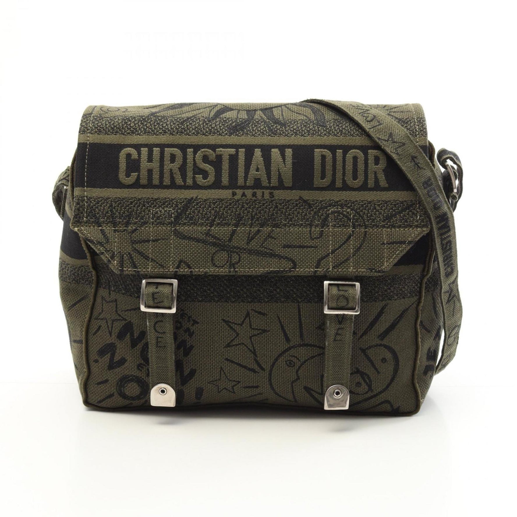 Christian Dior Dior Camp Shoulder Bag, Canvas