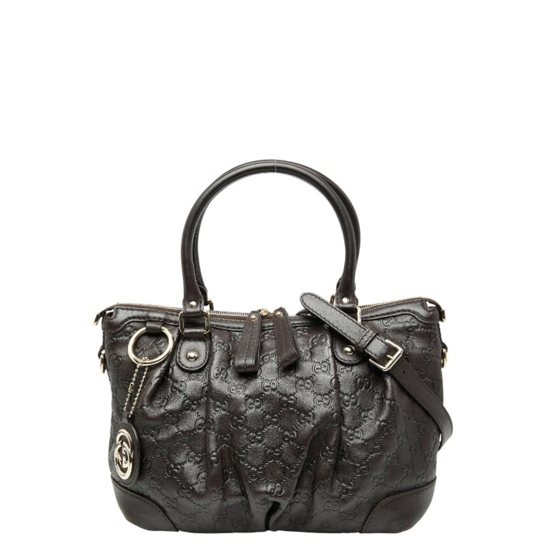 Gucci Guccissima Sukey Handbag/Shoulder Bag Leather