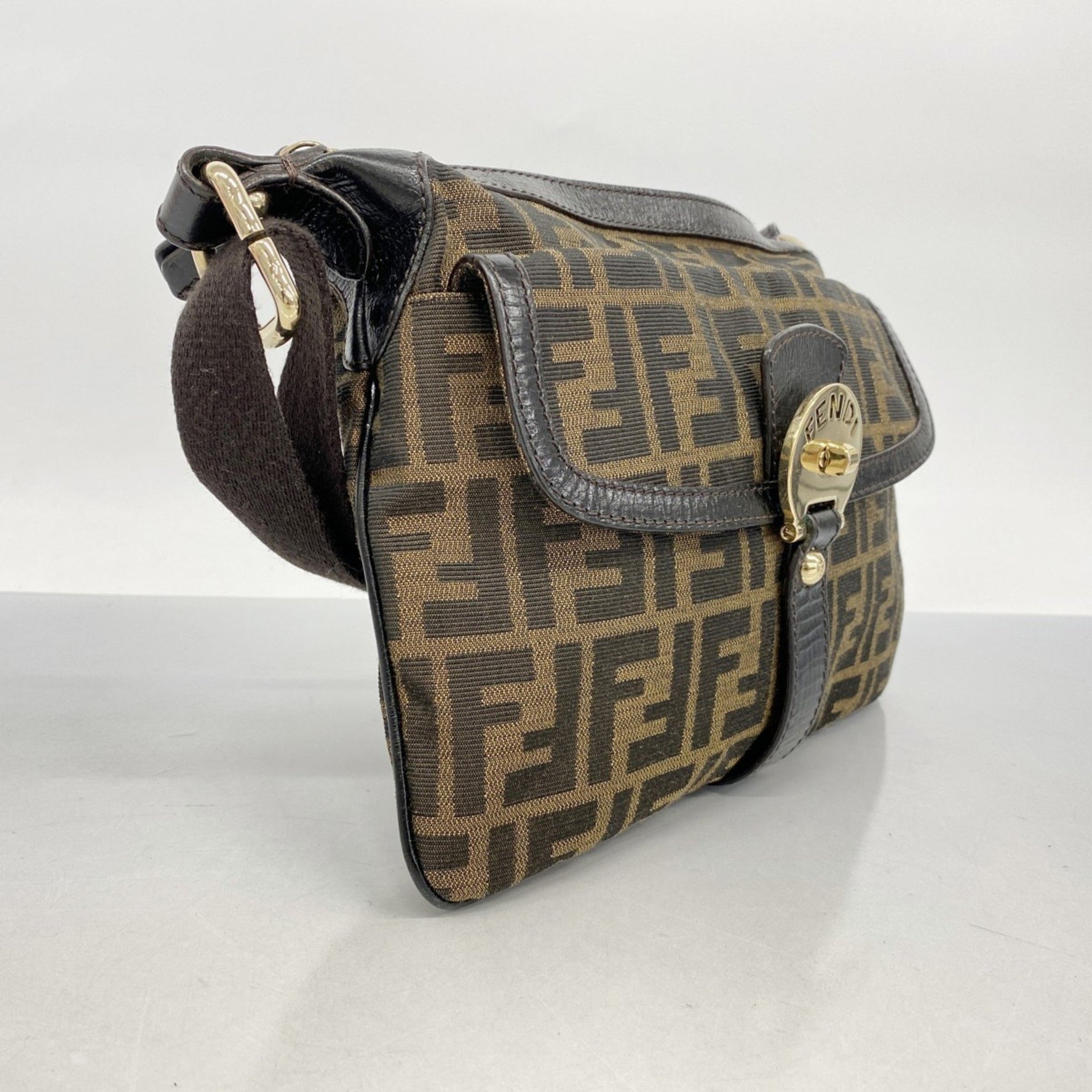 Fendi Zucca Nylon Canvas Shoulder Bag