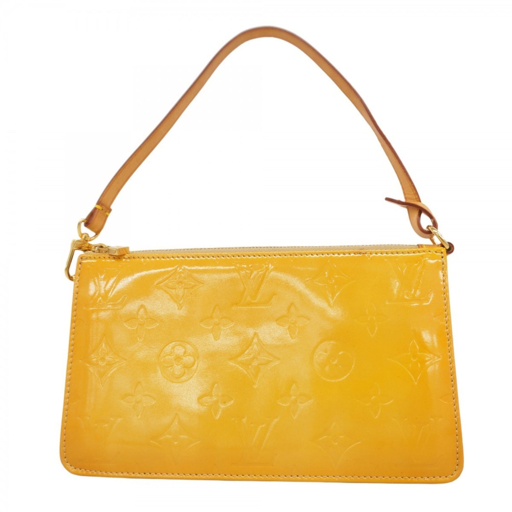 Louis Vuitton Vernis Lexington Pouch M91010 Beige Women's