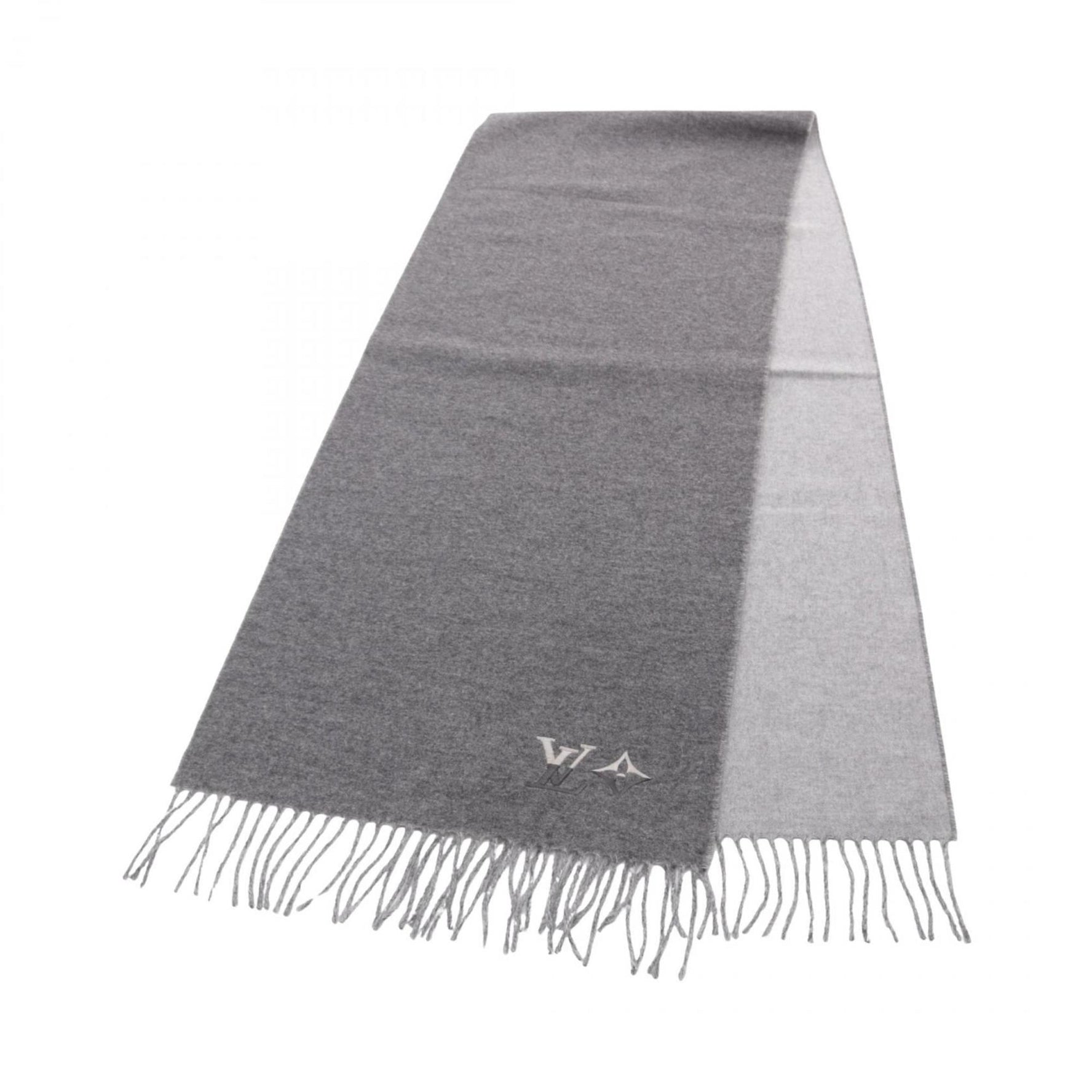 LOUIS VUITTON LV Dual Scarf Clothing Cashmere Men's Grey M92777