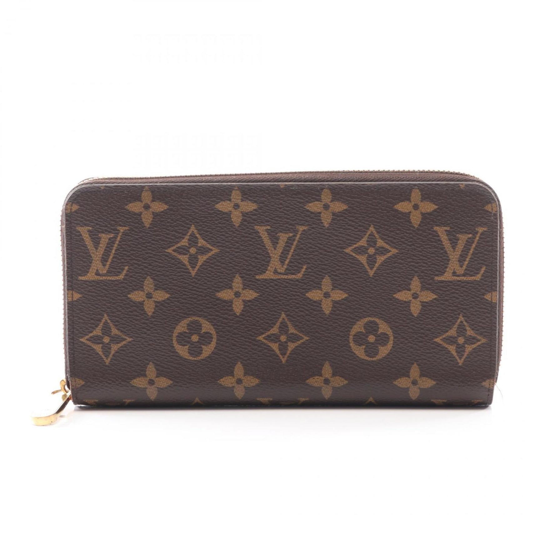Louis Vuitton Zippy Wallet Monogram Coquelicot Round Long Brown and Red