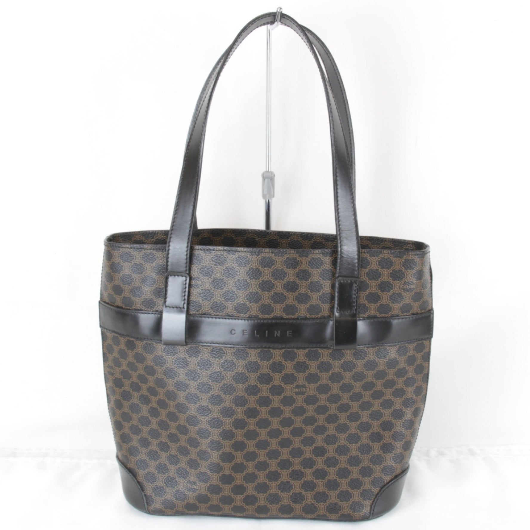 CELINE Macadam Pattern Tote Bag / Leather, Basic