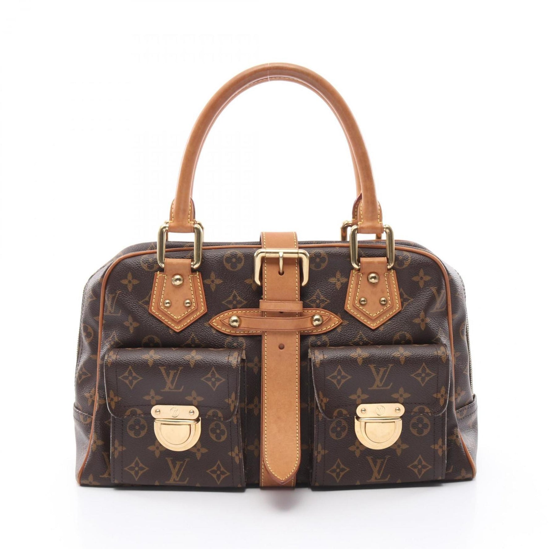 Louis Vuitton Manhattan GM Handbag Coated Canvas Leather Monogram