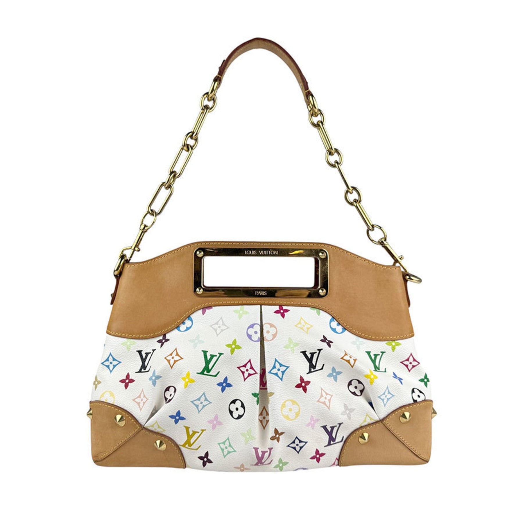 Louis Vuitton Shoulder Bag Handbag Monogram Multicolor Judy MM Gold