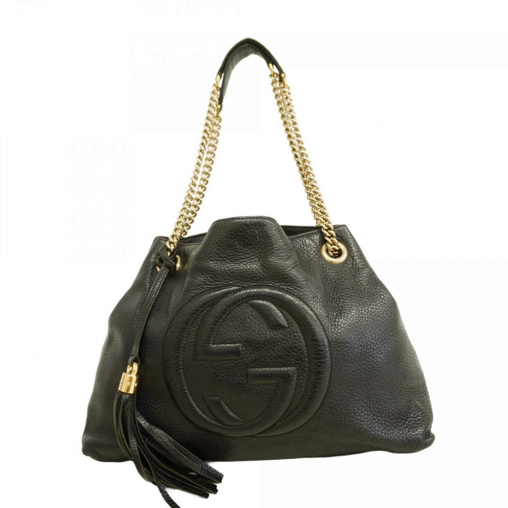 Gucci Soho Shoulder Bag Leather Champagne