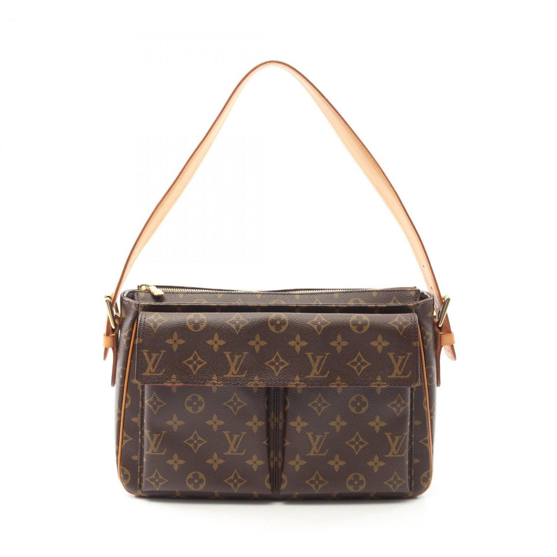 Louis Vuitton Viva Cite GM Monogram Shoulder Bag Coated Canvas Leather