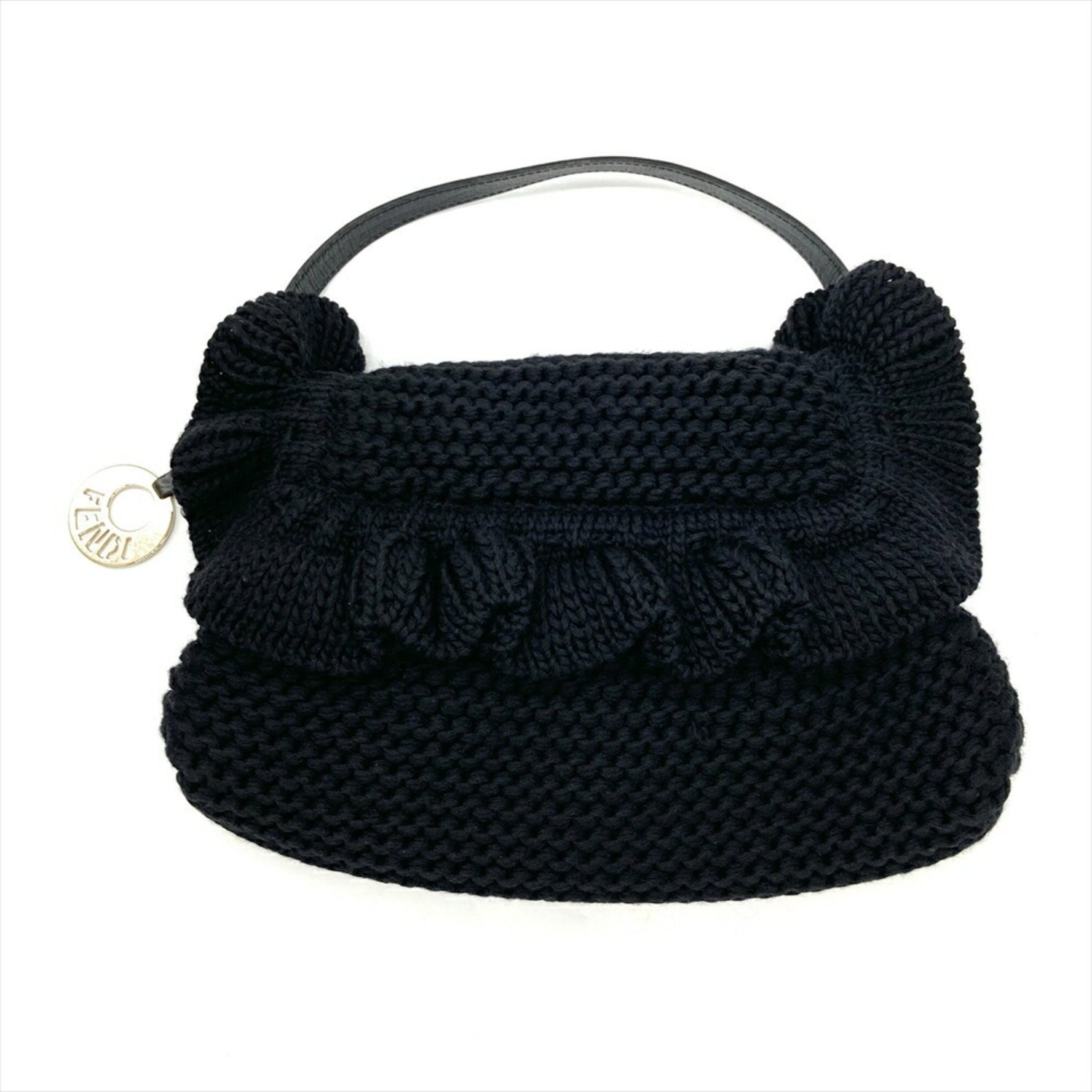 Fendi Handbag Wool Leather