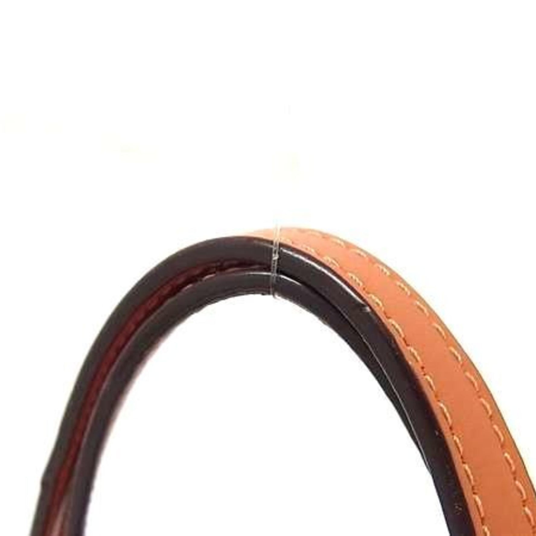 COACH Signature Tote Bag in Brown and Orange with Leather