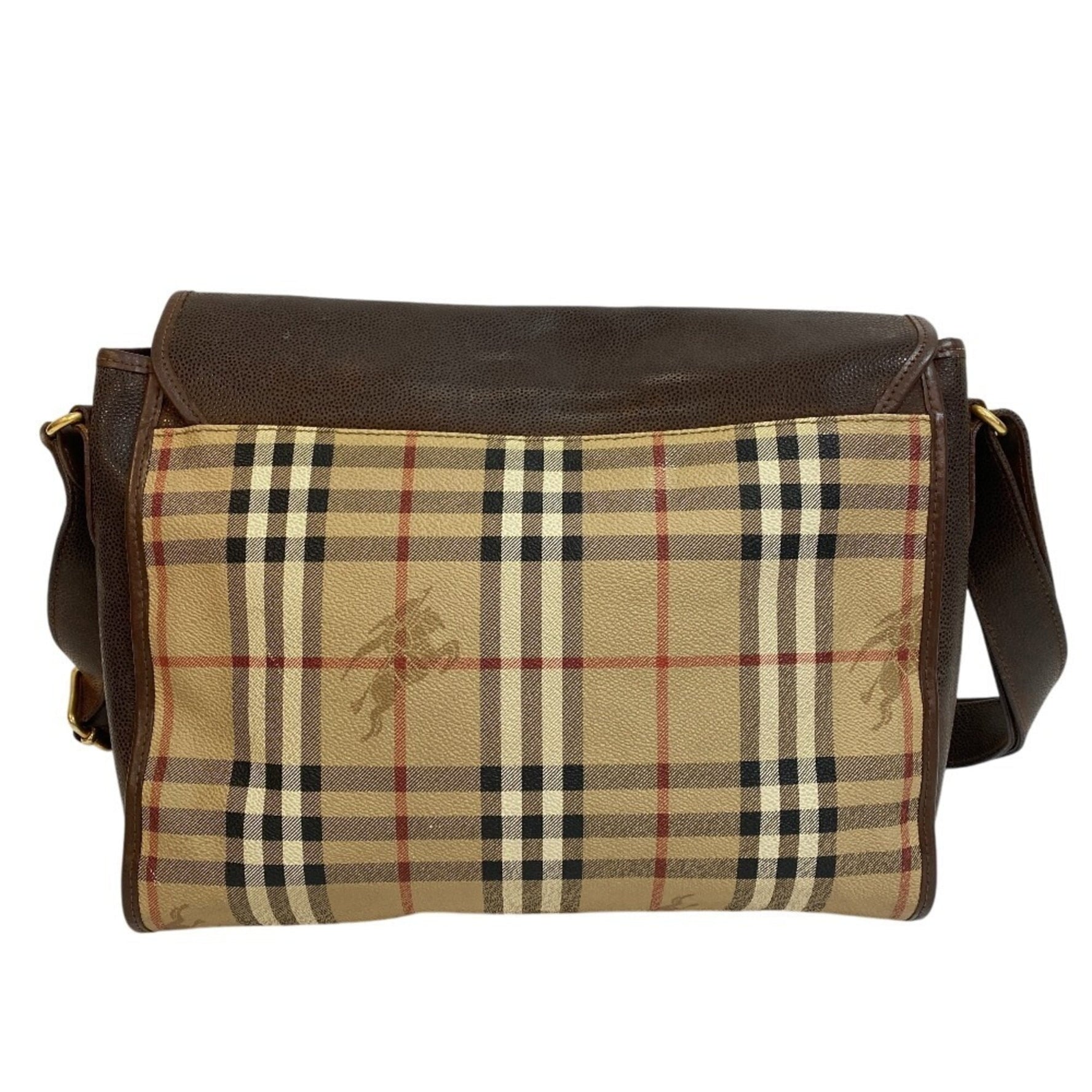 Burberrys Check Shoulder Bag Brown