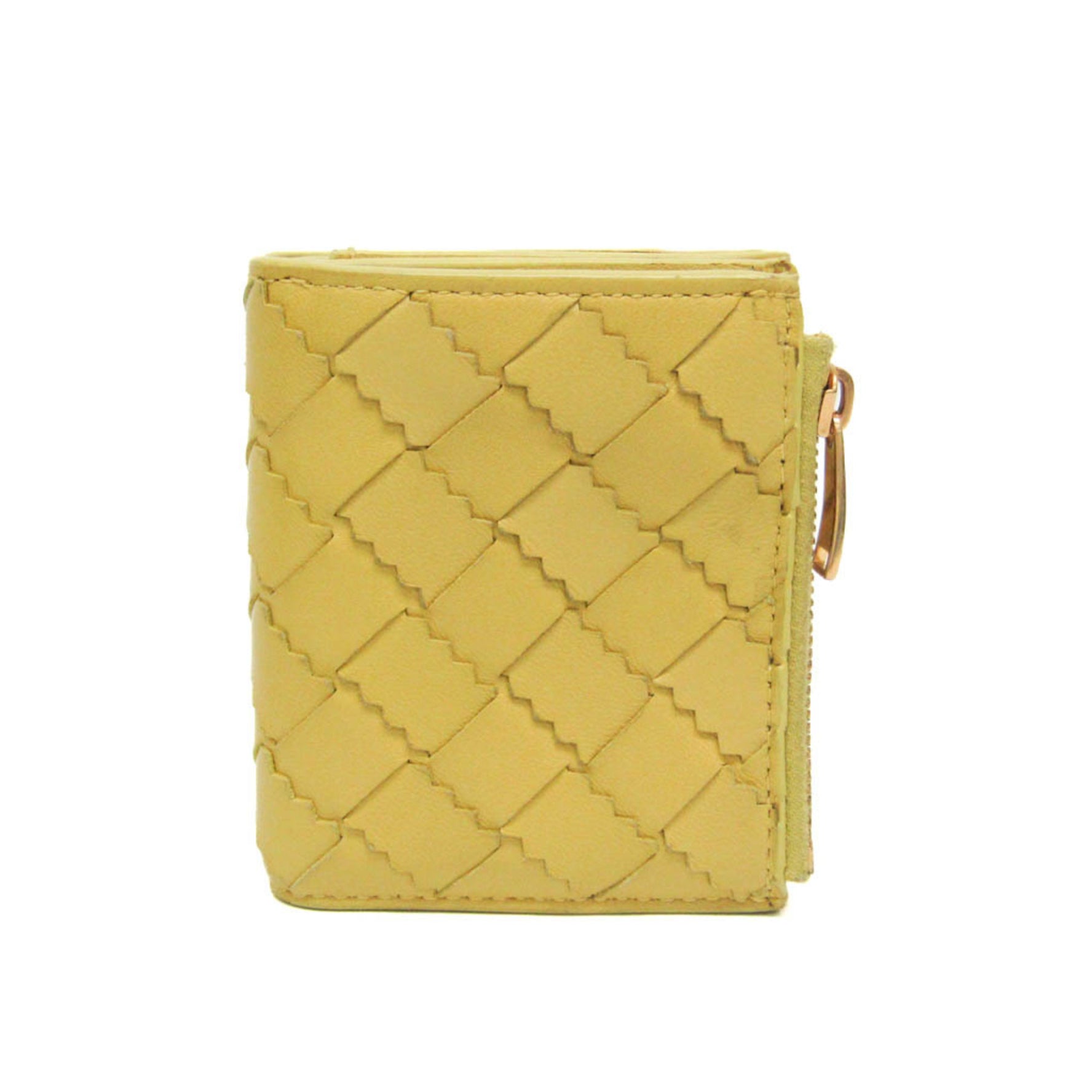 Bottega Veneta Intrecciato Zigzag Leather Wallet (tri-fold)