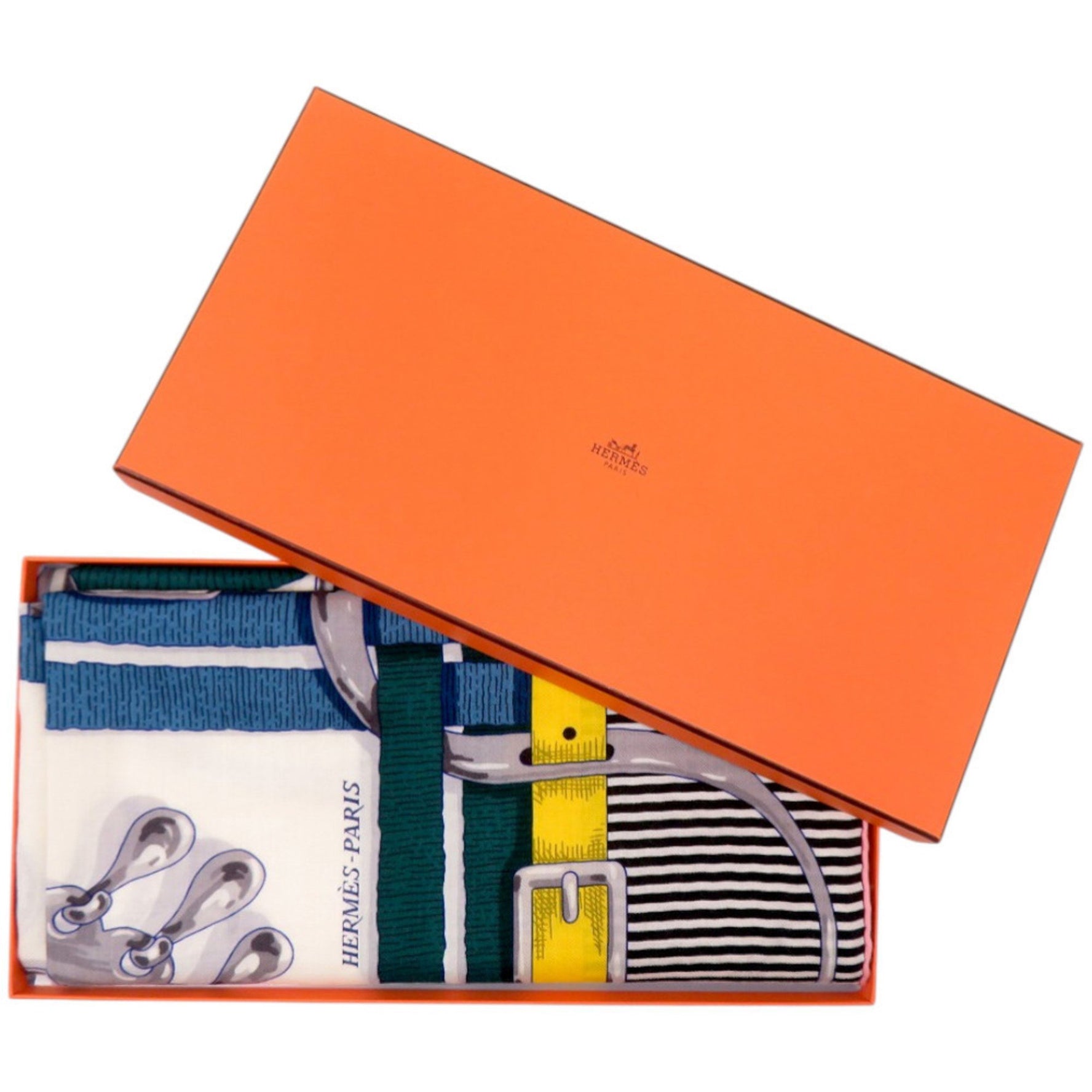 Like new Hermès Carre Jean 140 MORS A JOUETS horse bit, cashmere and silk, black scarf 1378 HERMES