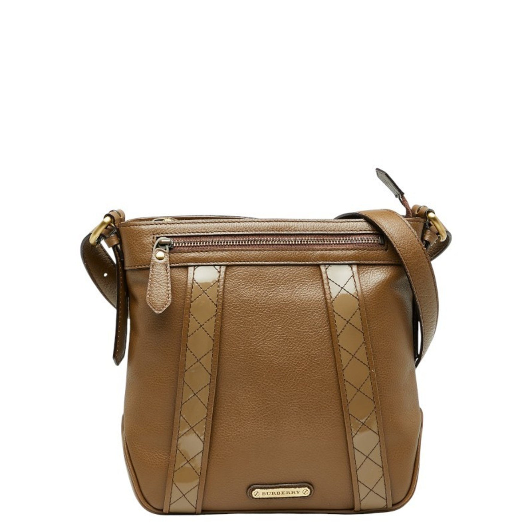 Burberry Nova Check Shoulder Bag in Leather