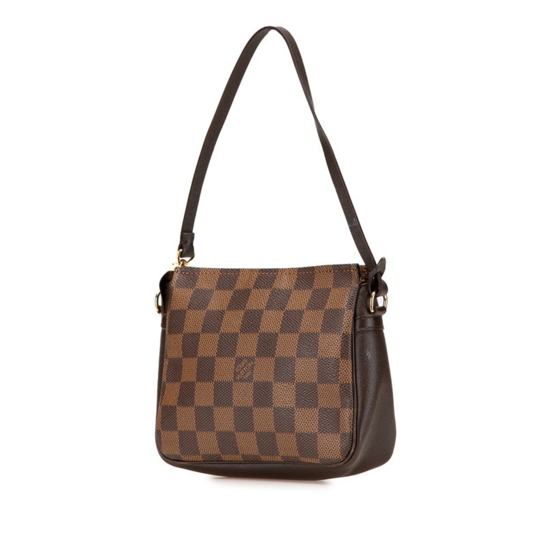Louis Vuitton Damier Truss Makeup Pouch Brown PVC Leather