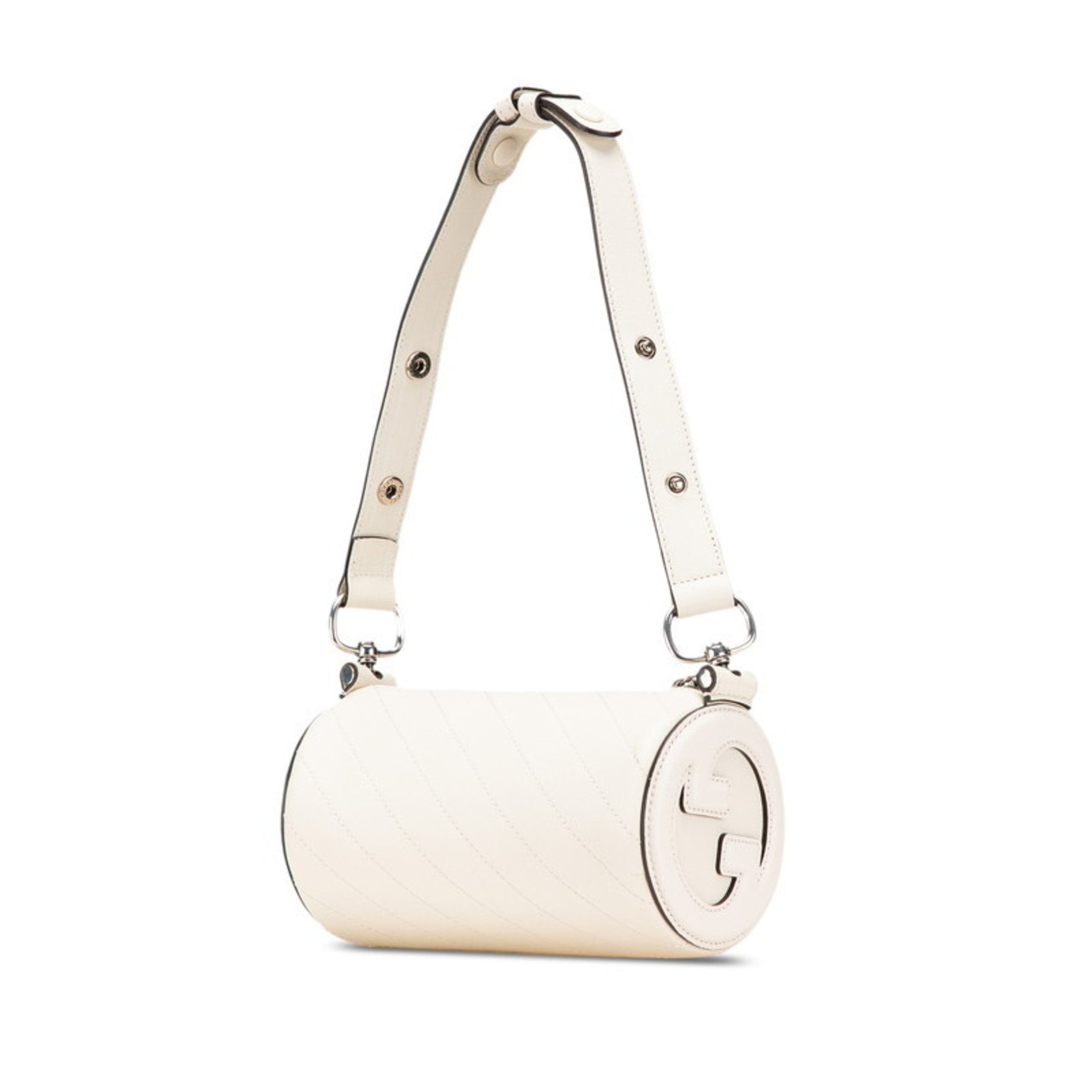 Gucci Blondie One-Shoulder Bag White Leather Women's GUCCI