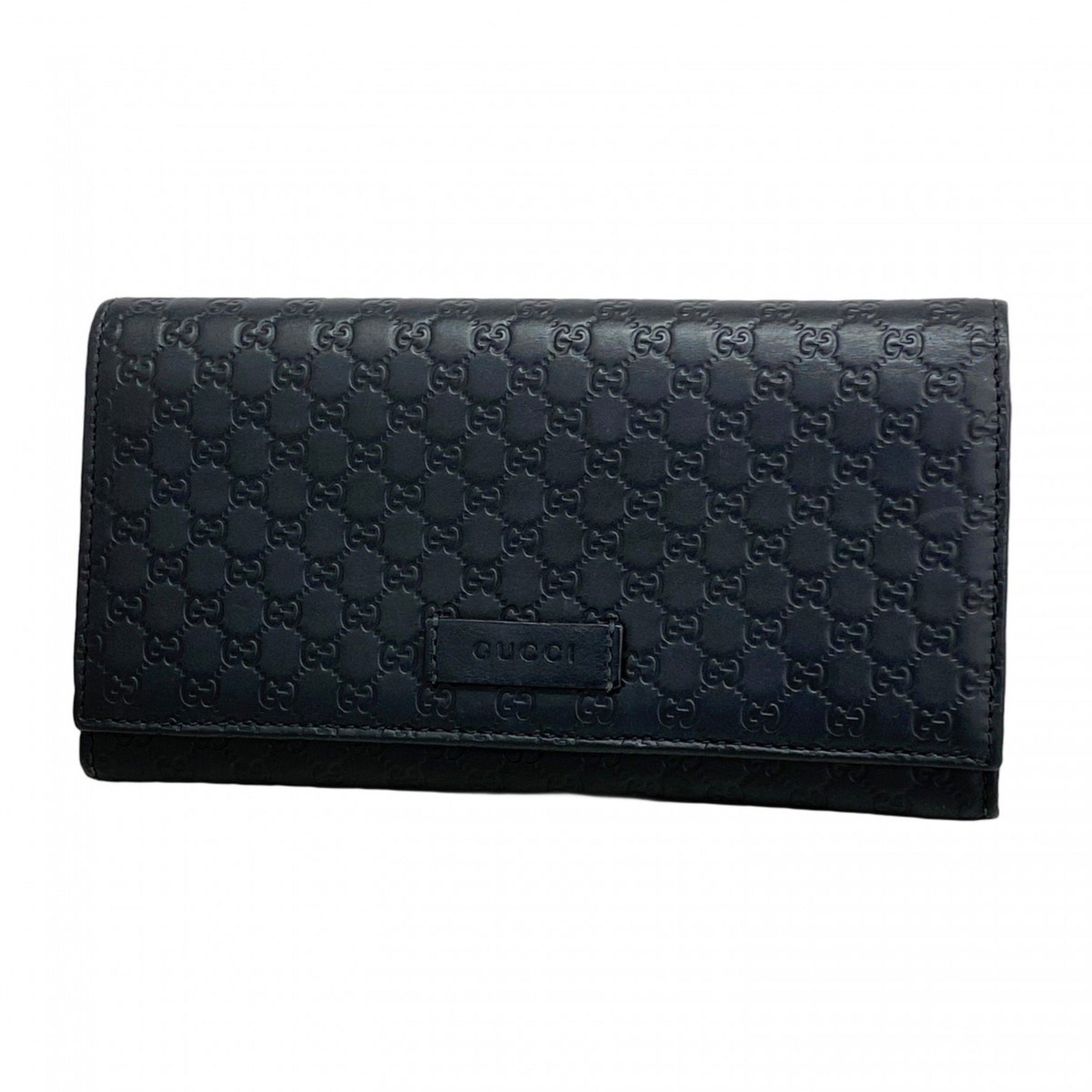 Gucci Micro Guccissima Long Wallet Leather Champagne Men's