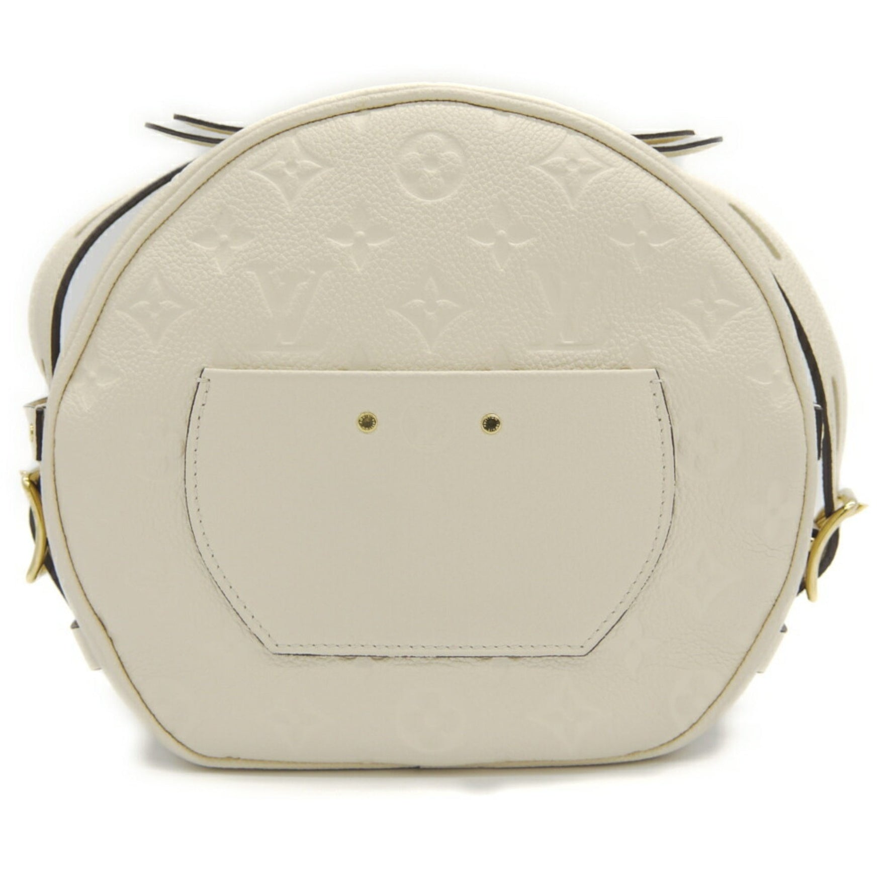 LOUIS VUITTON Poite Chapeau Souple Monogram Empreinte Creme Shoulder Bag