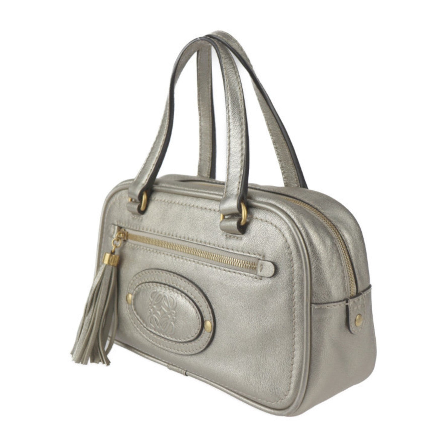 LOEWE Handbag - Leather Gold Anagram Tassel 2407053001017R1