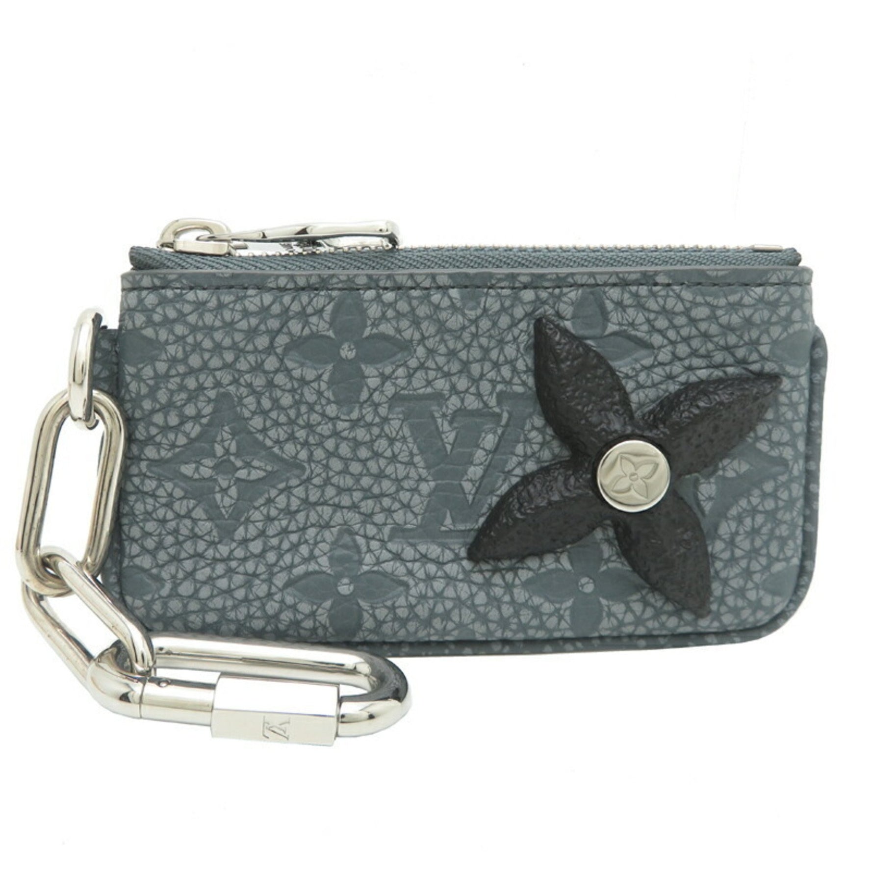 Louis Vuitton Pochette Clé 2022 Autumn Collection and Men's Coin Case Taurillon Clemence Granite