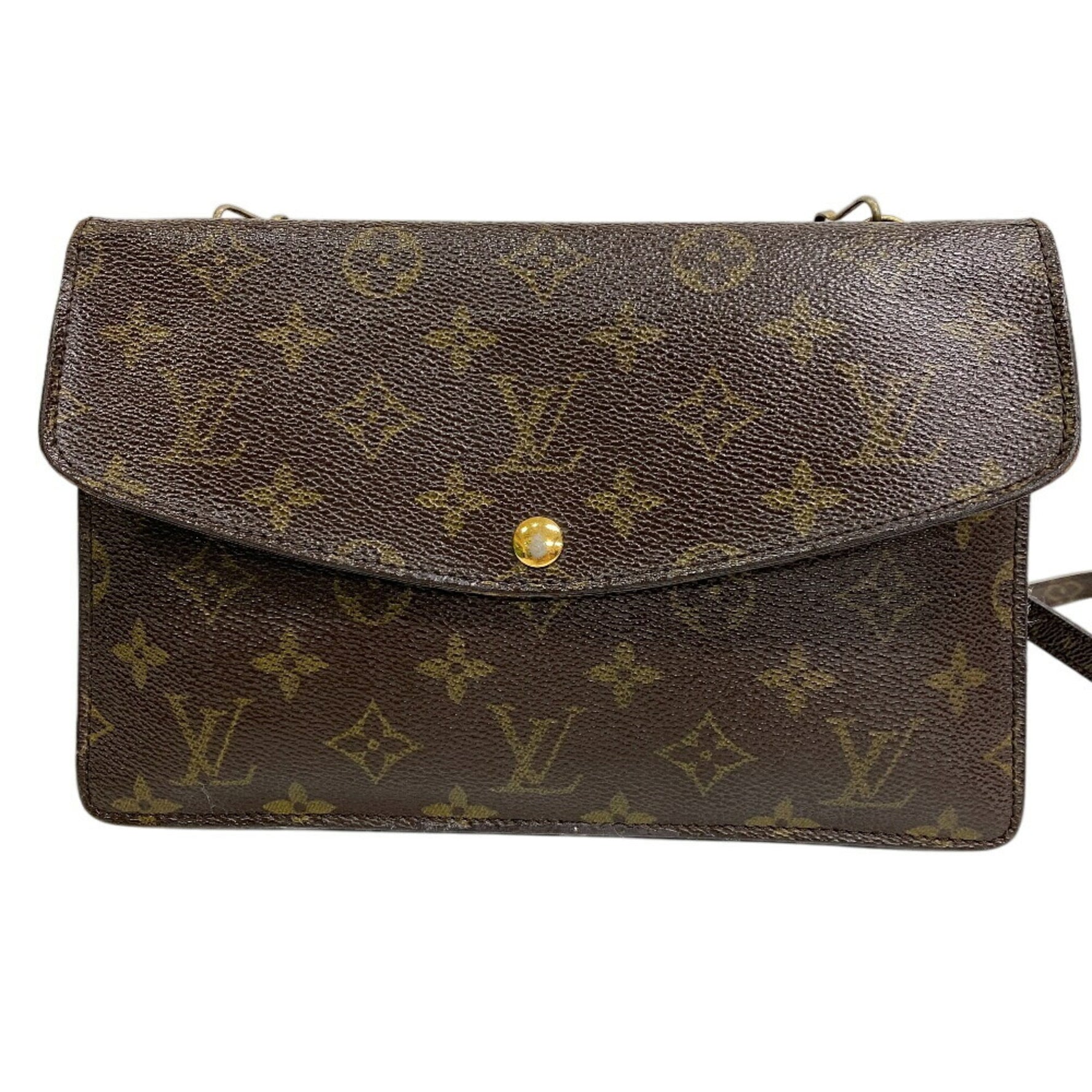 LOUIS VUITTON M51815 Double Lava Pochette Monogram Shoulder Bag, Women's, Brown