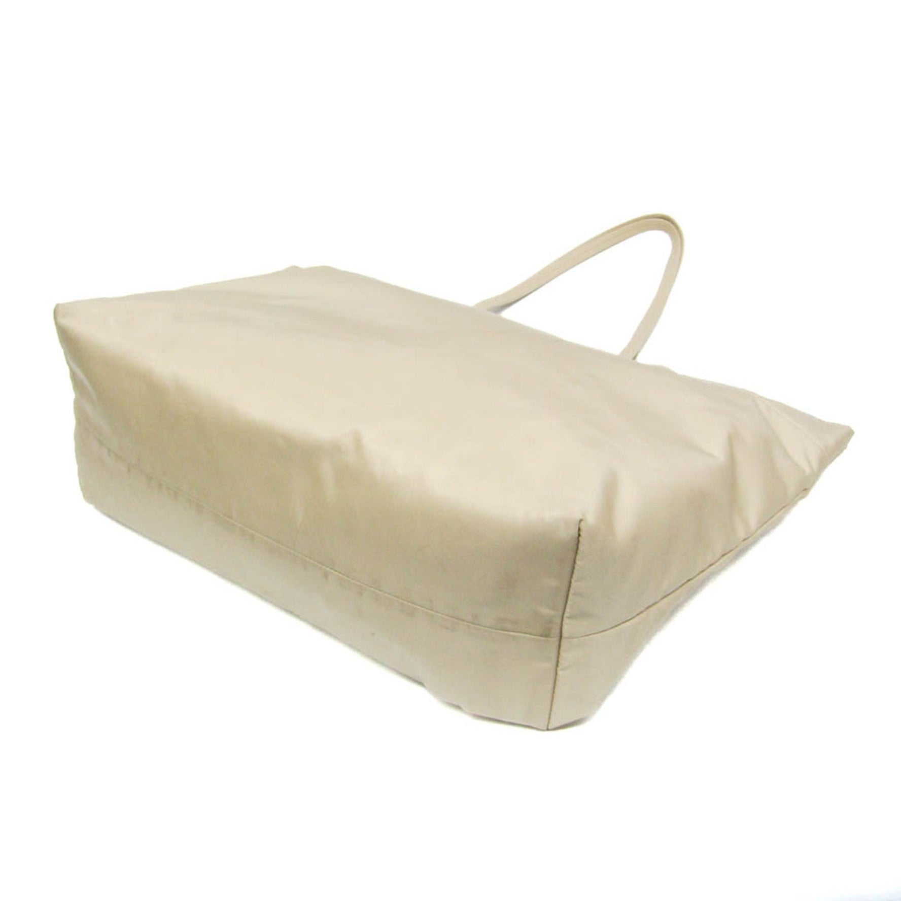 Prada RE-NYLON Women's Nylon,Leather Tote Bag Beige