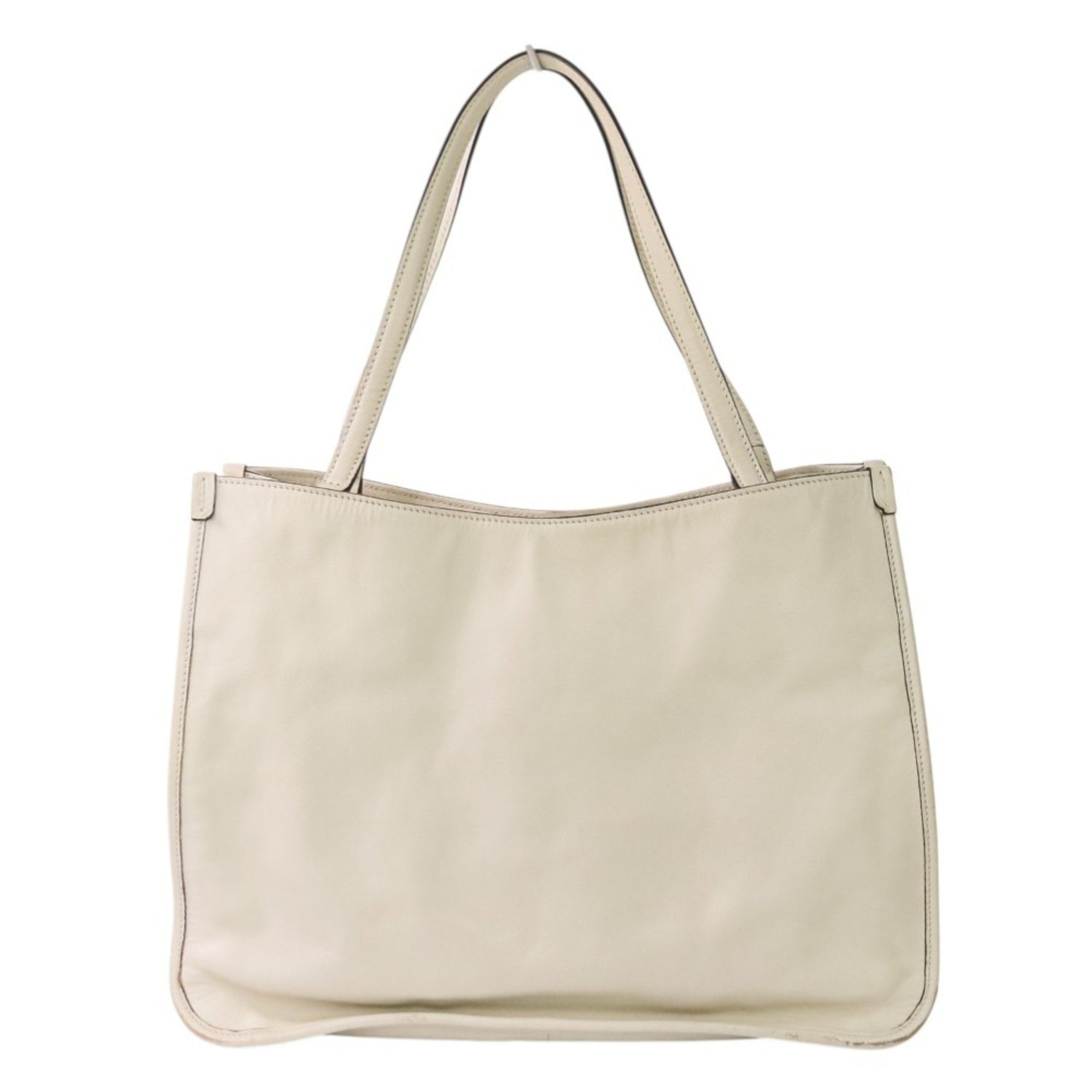 GUCCI Horsebit Leather Tote Bag with Gold Hardware