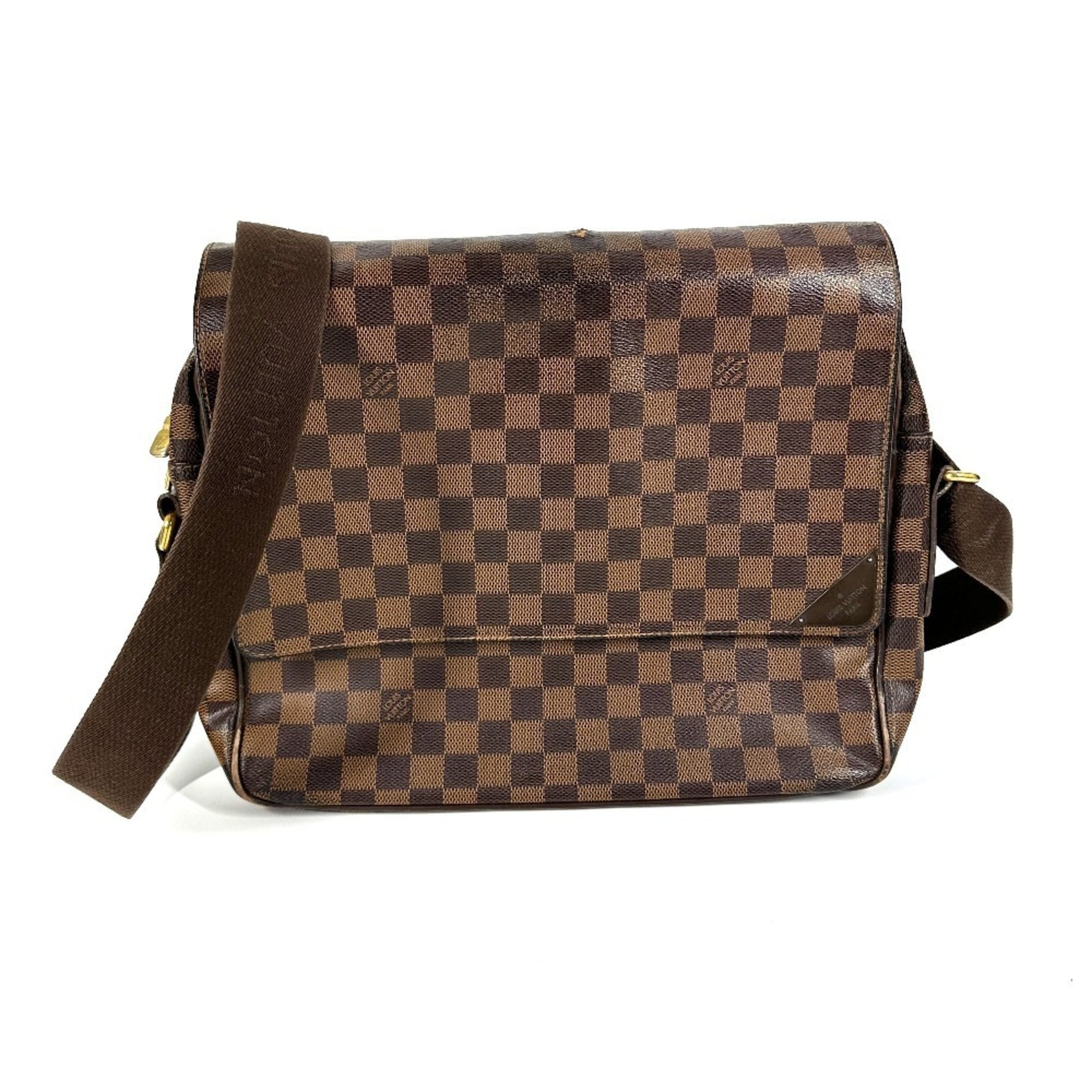 Louis Vuitton Damier Shelton MM Bag Crossbody Messenger Shoulder Canvas Men's Ebene
