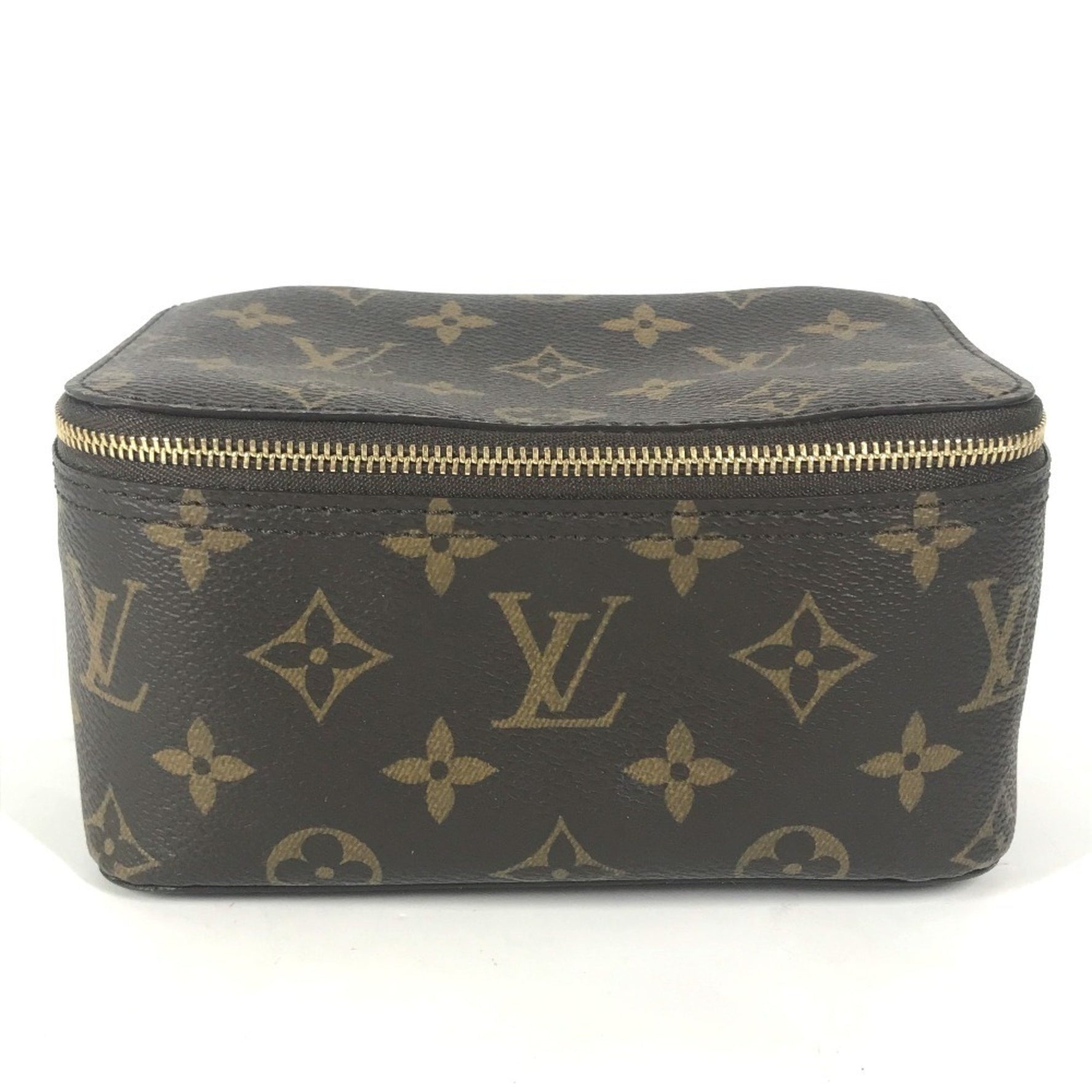 Louis Vuitton Monogram Cube de Langemont PM Makeup Pouch, Cosmetic Canvas, Brown