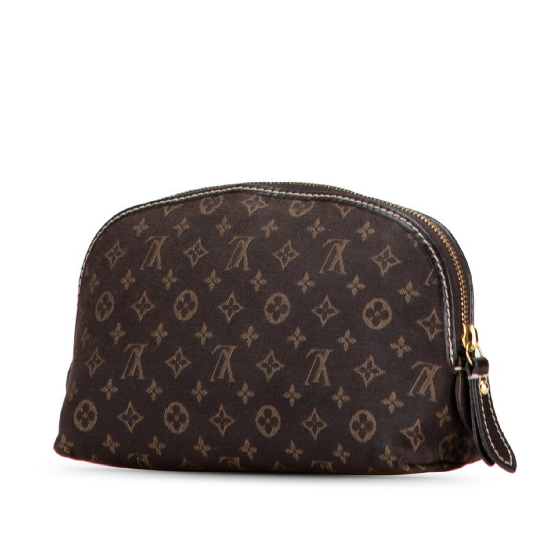 Louis Vuitton Monogram Idylle Pochette Cosmetic Pouch Brown Fuzan Canvas and Leather LOUIS VUITTON