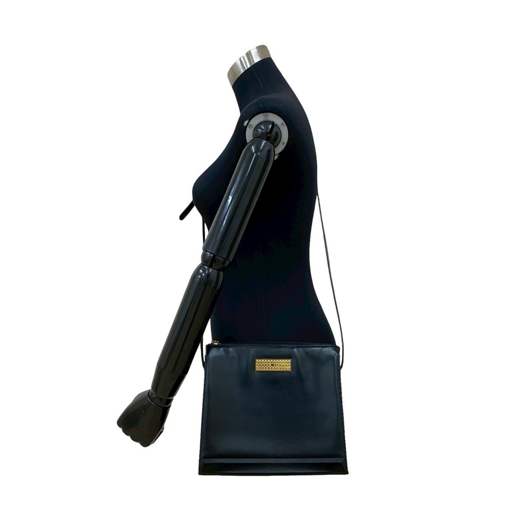 Christian Dior CD logo hardware genuine leather shoulder bag pochette
