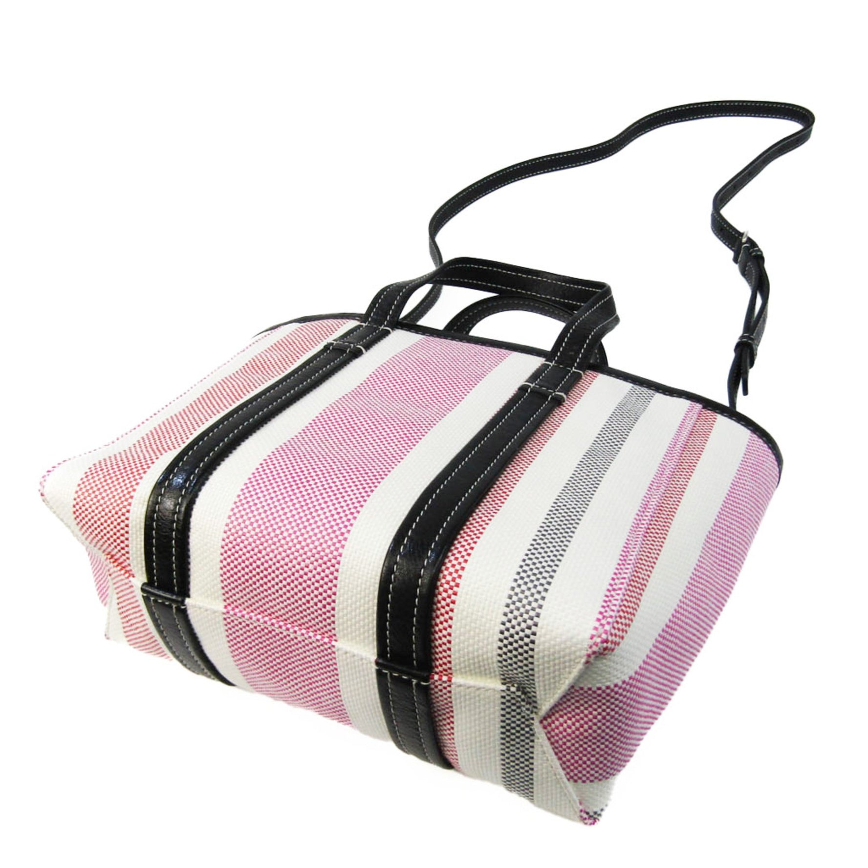 Balenciaga BARBES SMALL Women's Leather,Polyamide Handbag,Shoulder Bag Black,Pink,Red Color,White