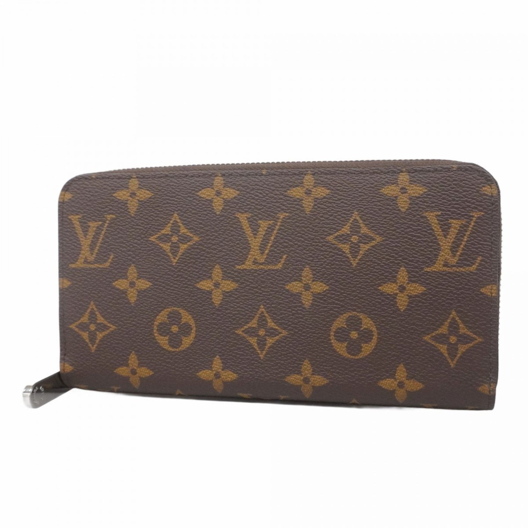 Louis Vuitton Monogram Zippy Wallet Brown and Silver Women