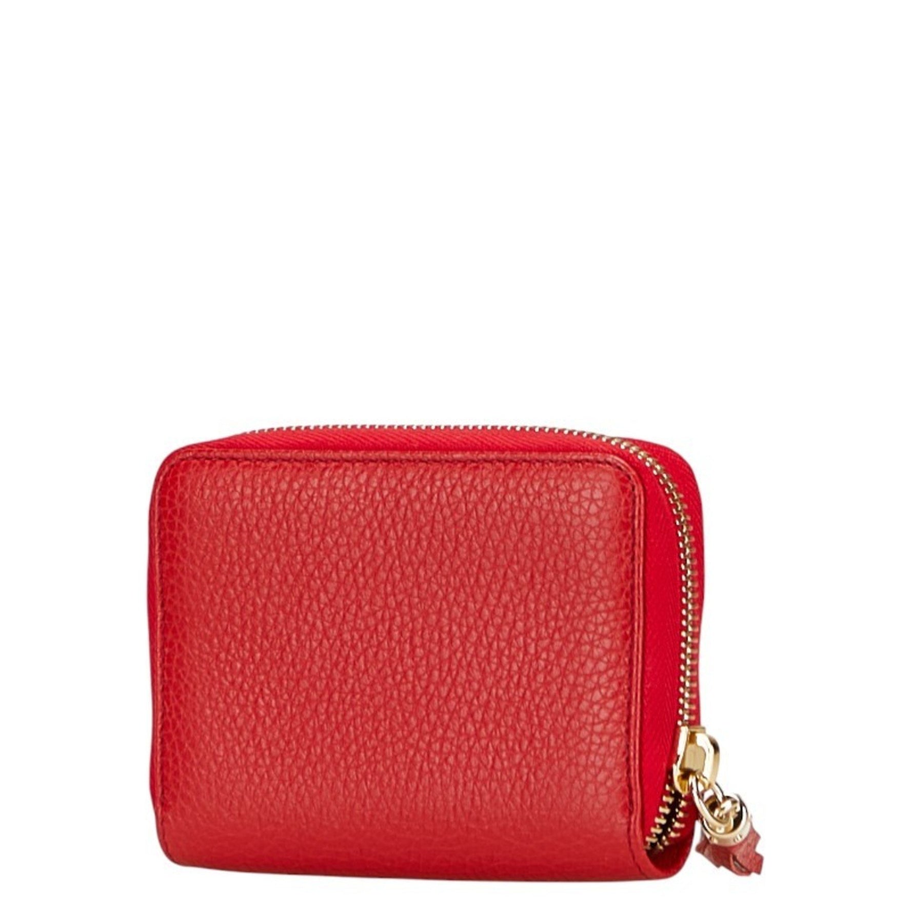 Gucci Soho Interlocking G Bifold Wallet with Coin Purse Red Leather