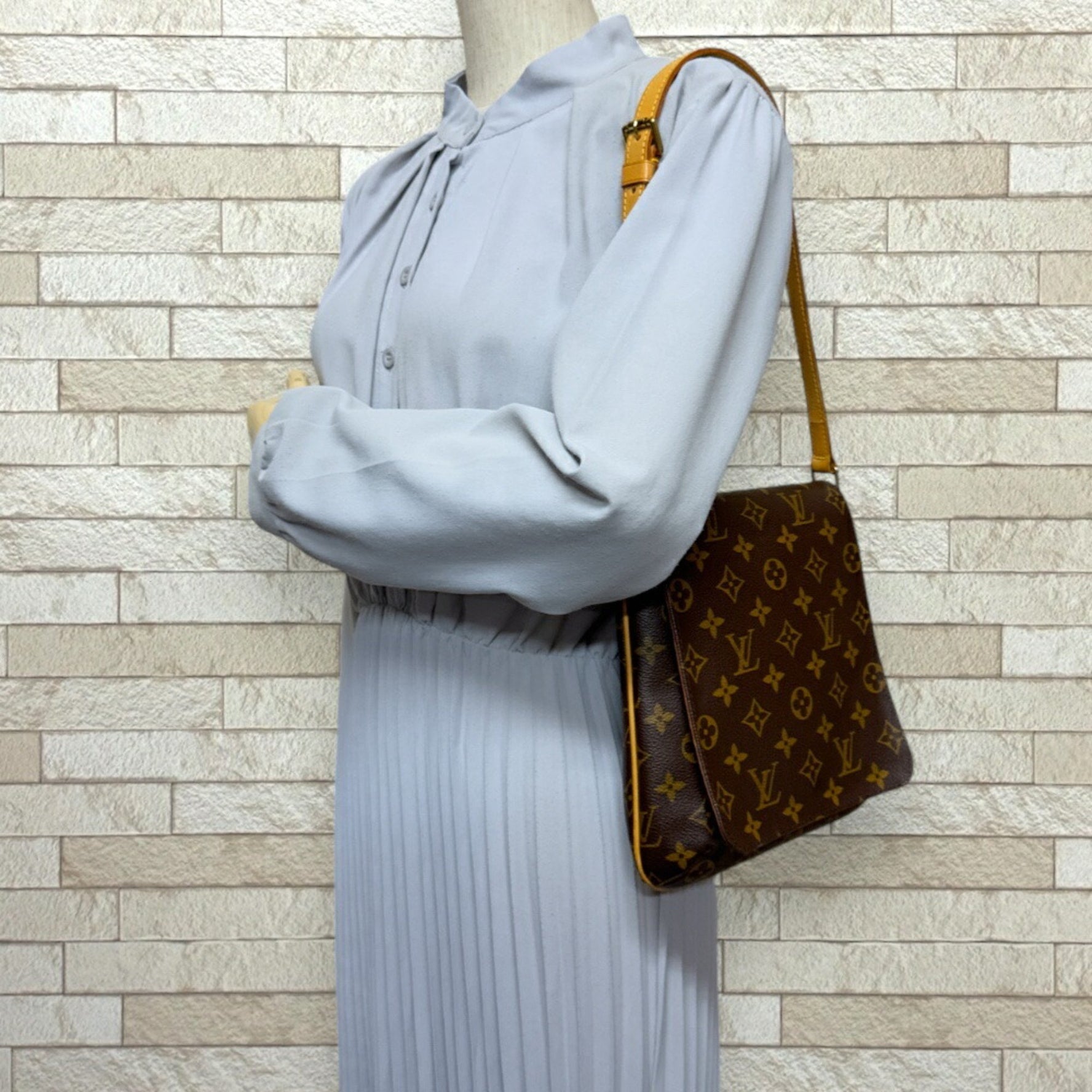 Louis Vuitton Musette Salsa Monogram Shoulder Bag Canvas M51258 Brown Women's LOUIS VUITTON