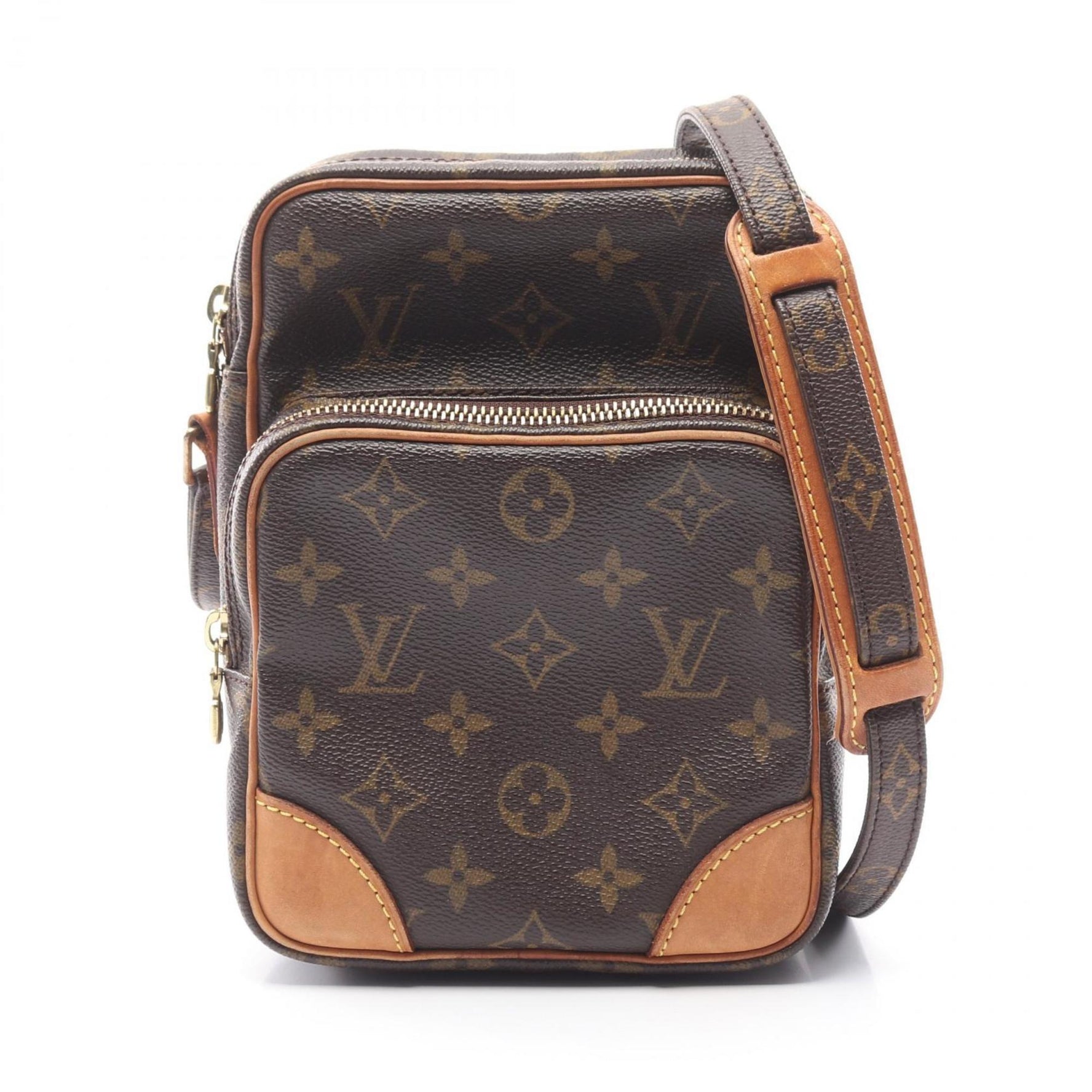 Louis Vuitton Amazon Shoulder Bag Coated Canvas Leather Monogram