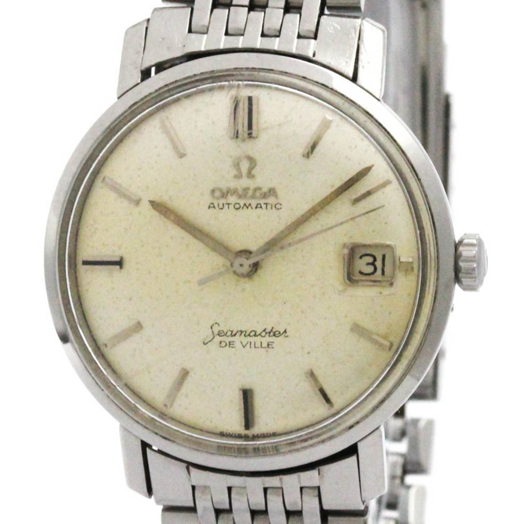 OMEGA Seamaster Date Steel Automatic Watch 166.020 Vintage