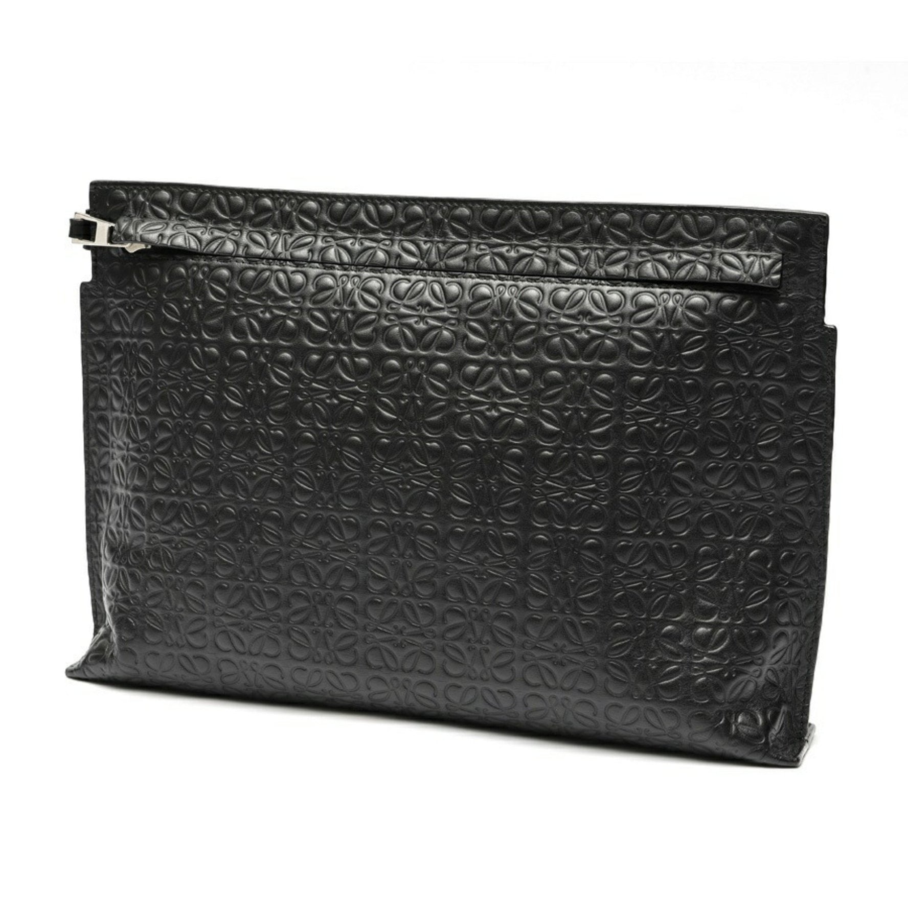 LOEWE Repeat Anagram T Pouch Clutch Bag Leather