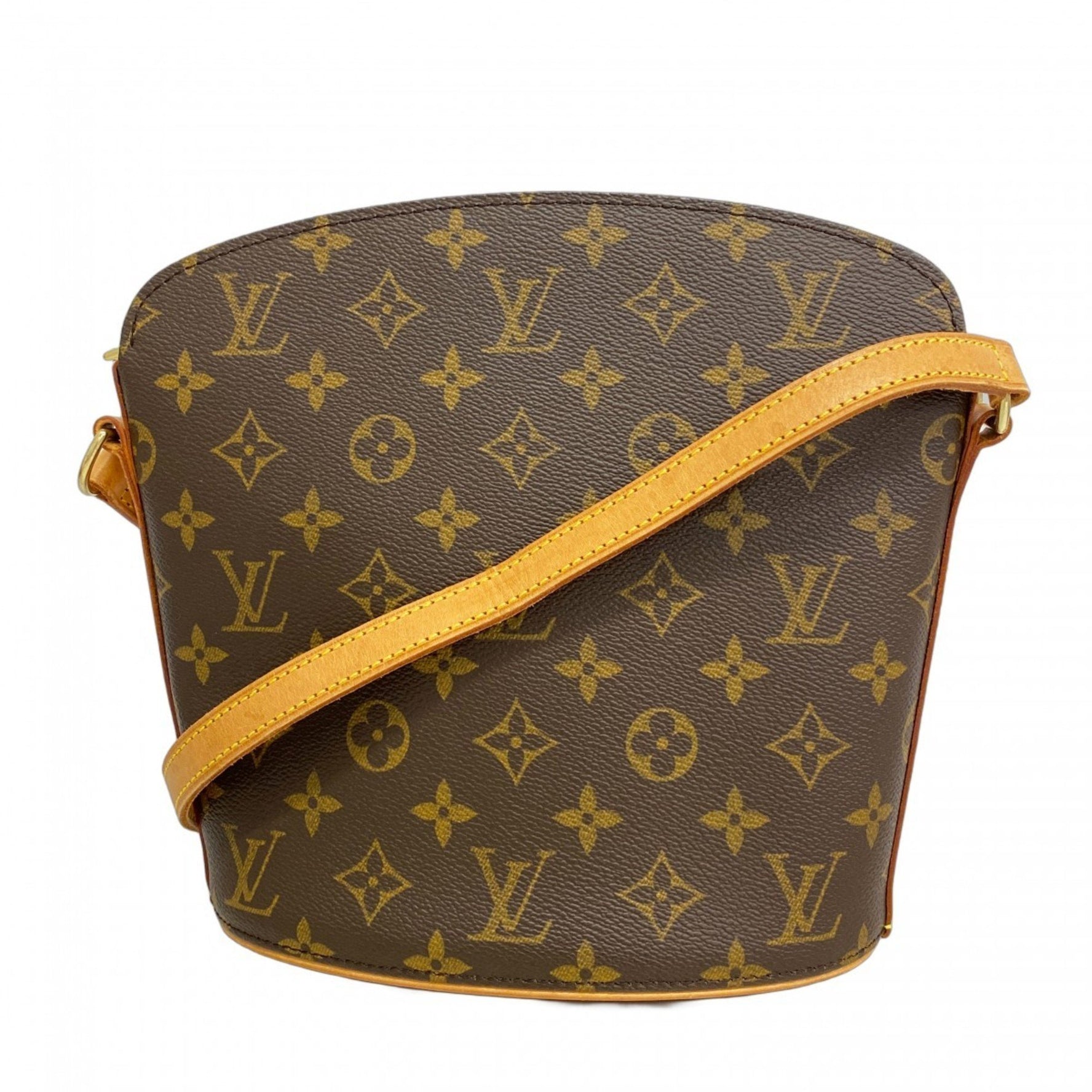Louis Vuitton Monogram Drouot Shoulder Bag M51290 Brown Women's