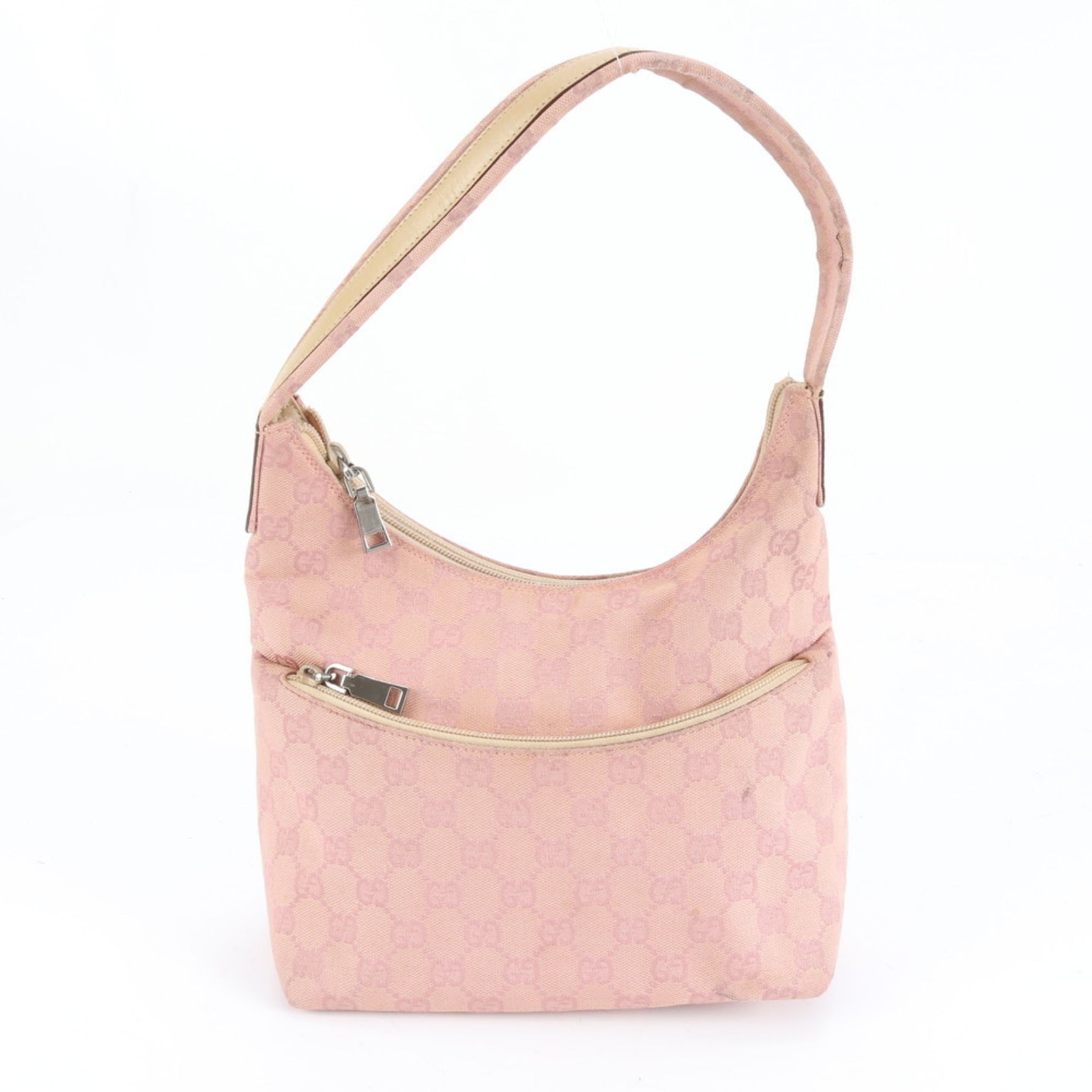 Gucci GG Canvas 001-3386 Leather Shoulder Bag, Handbag