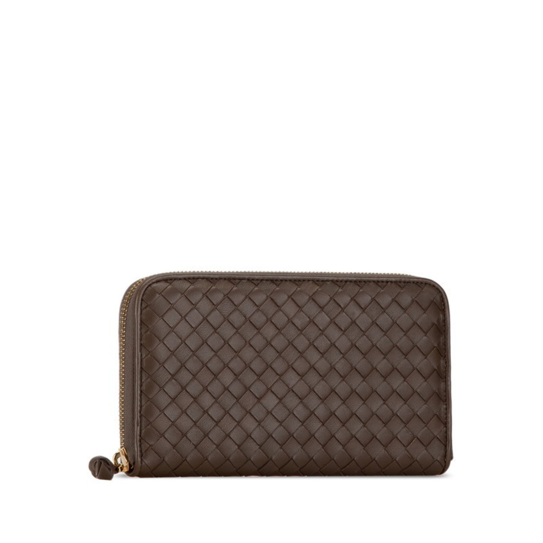 Bottega Veneta Intrecciato Round Long Wallet Leather BOTTEGAVENETA