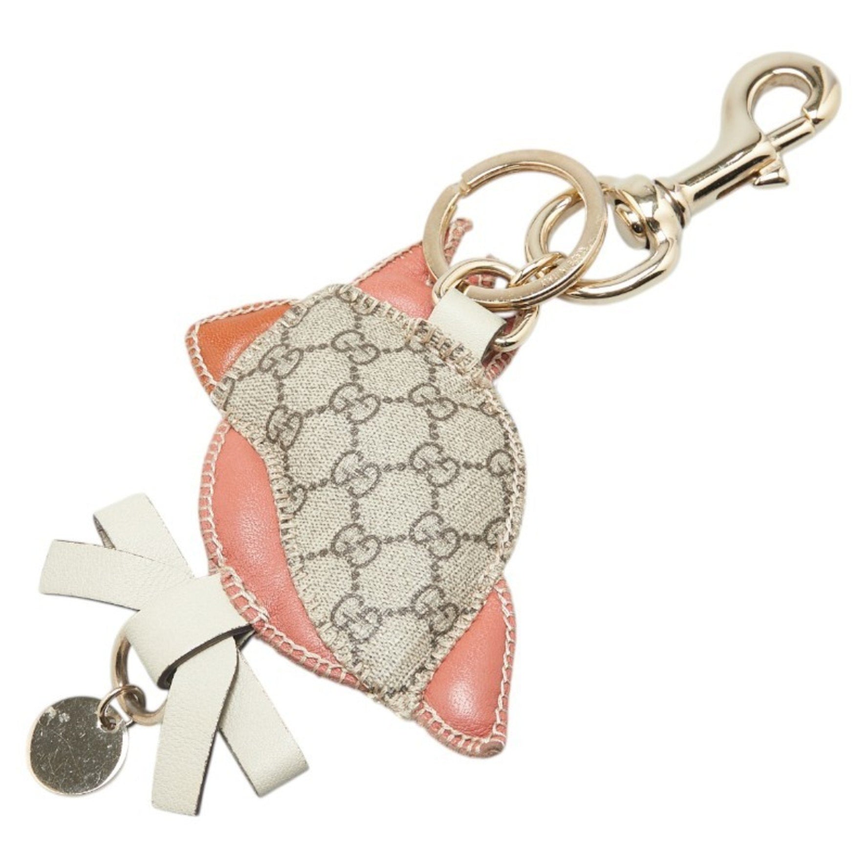 Gucci Papagallo Parrot Bird Bag Charm Keychain in Beige and Multicolored PVC Leather with Plated Design for Women