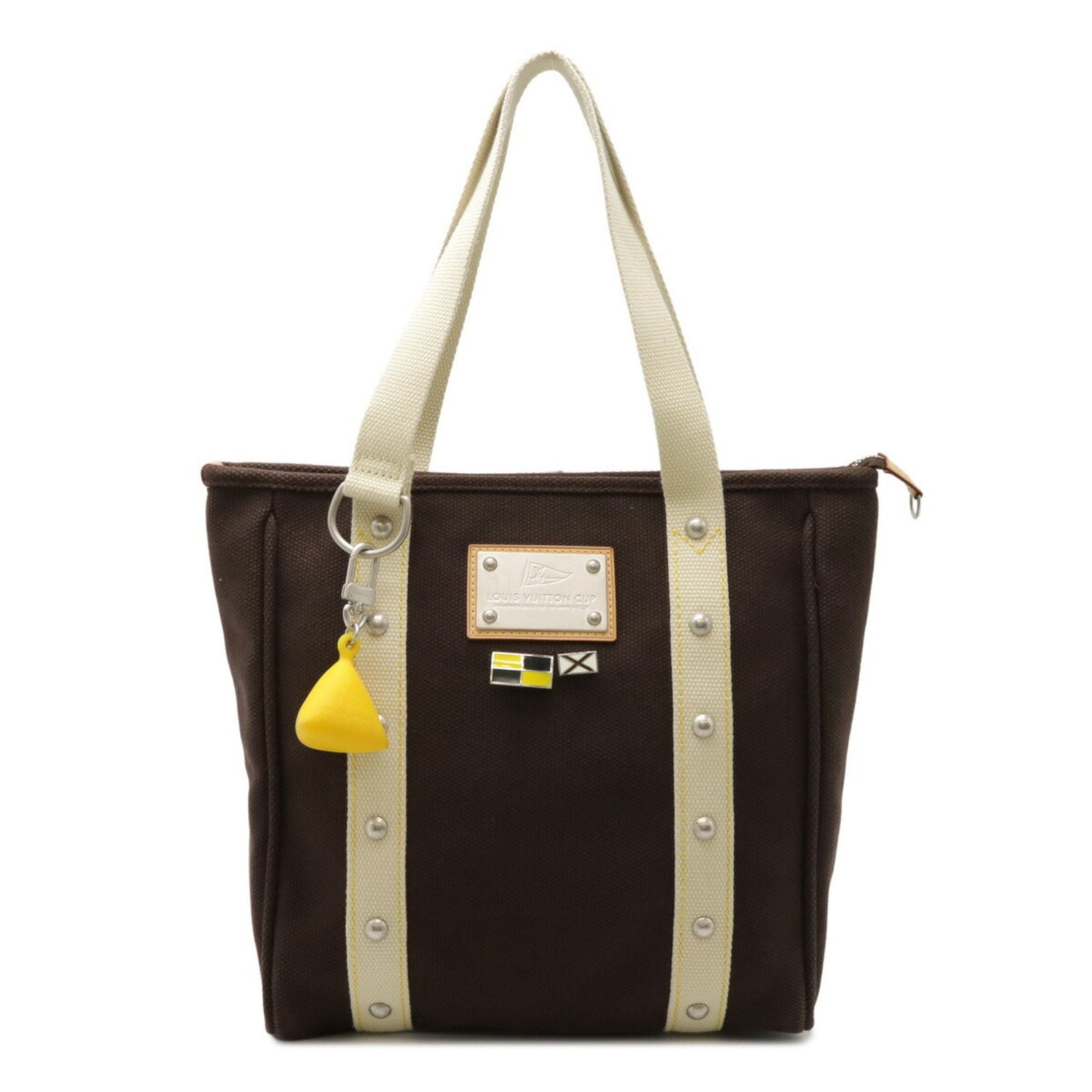 LOUIS VUITTON Louis Vuitton Antigua Line Cabas MM Tote Bag Shoulder Cup Mocha Brown M80663