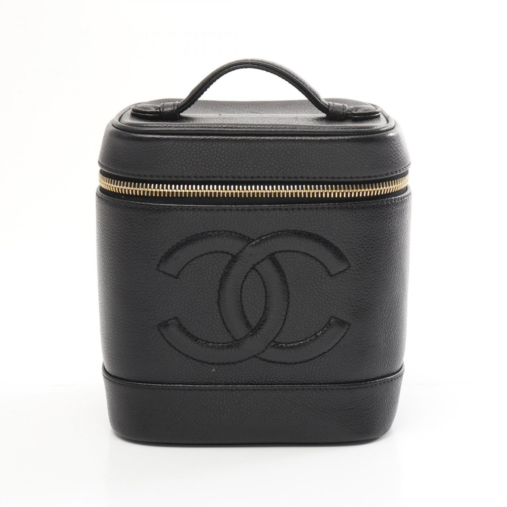 CHANEL Coco Mark Handbag Caviar Skin (Grained Calf)