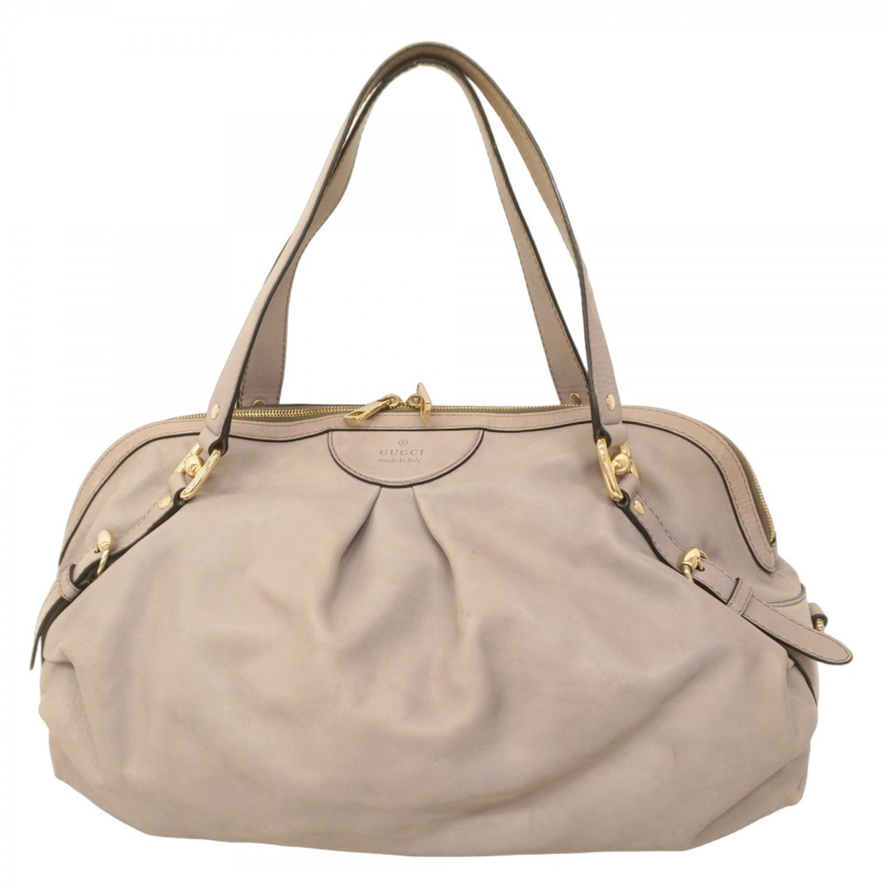 Gucci Tote Bag Leather Gray Women's