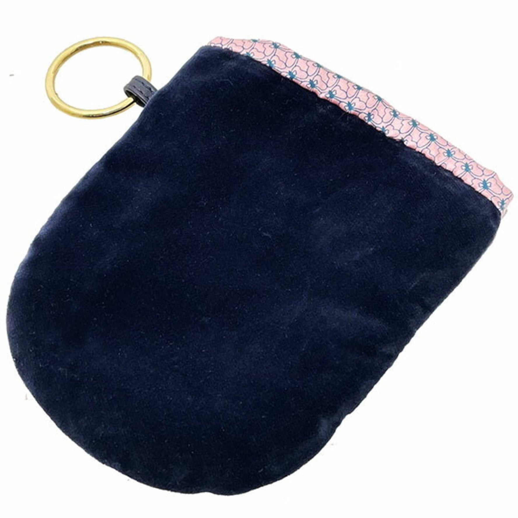 Bottega Veneta Pouch Velvet Navy Blue Pink BOTTEGA VENETA